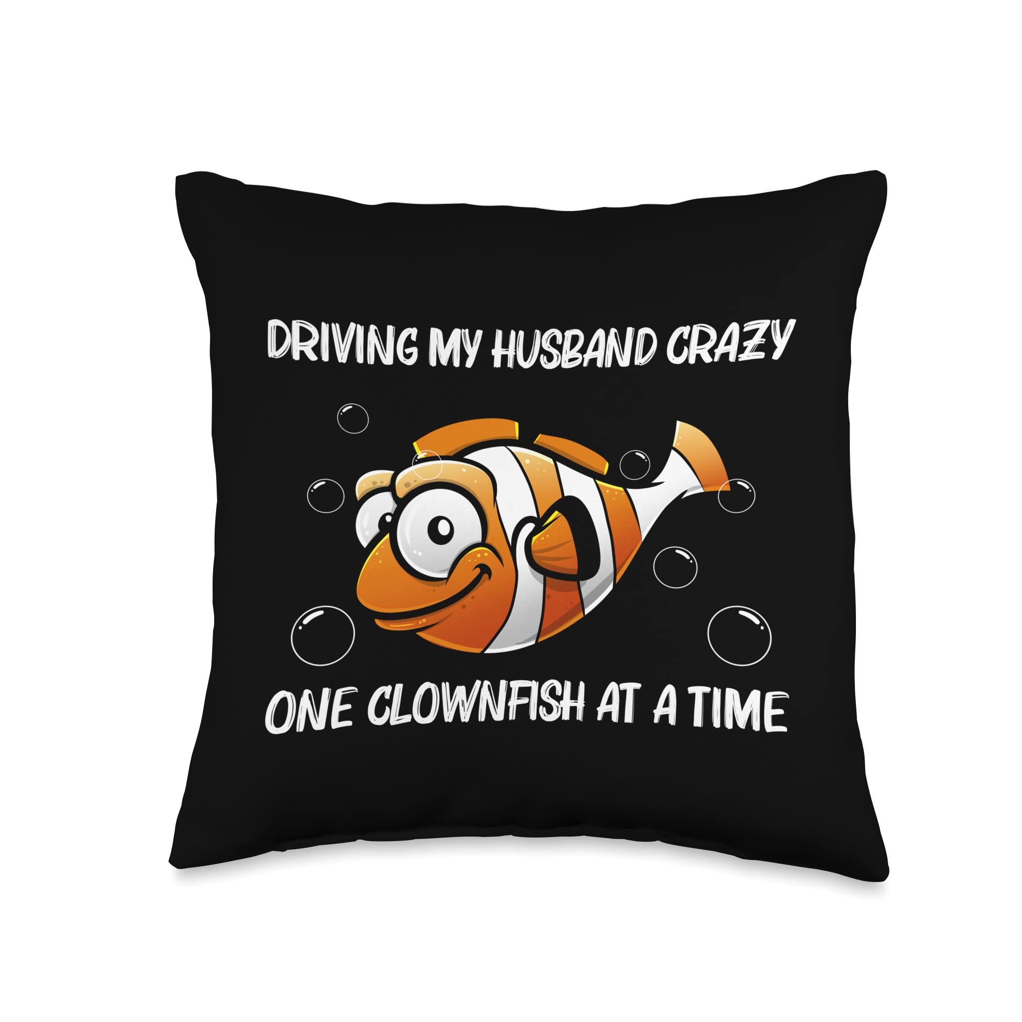 Clownfish Throw Pillow 16x16 - Best Ocean Gift for Women & Moms