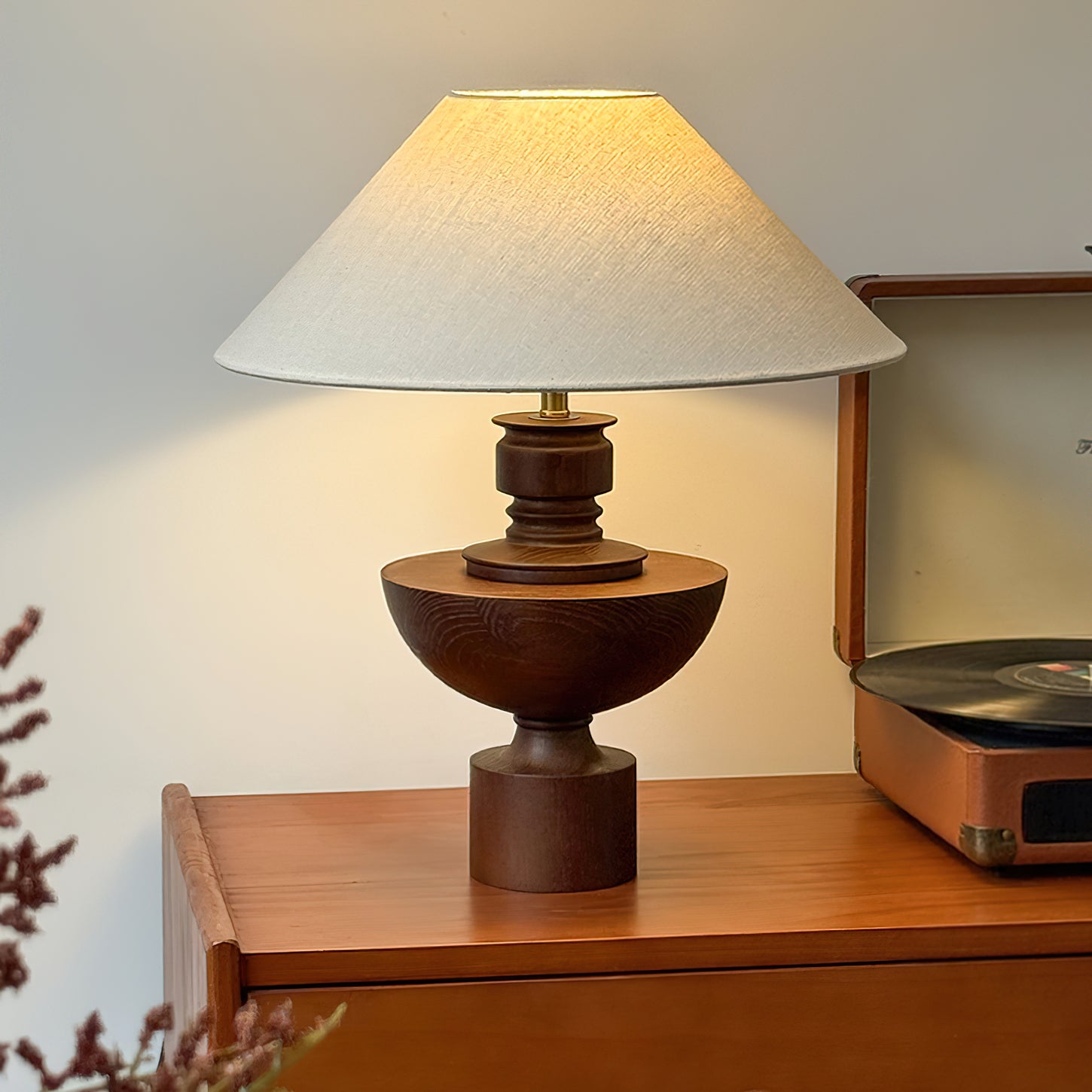 Bhaskara Modern Table Lamp - Stylish LED Desk Light for Bedroom, Living Room & Office - Adjustable Brightness & Warm White Light - Perfect for Reading, Working & Relaxing