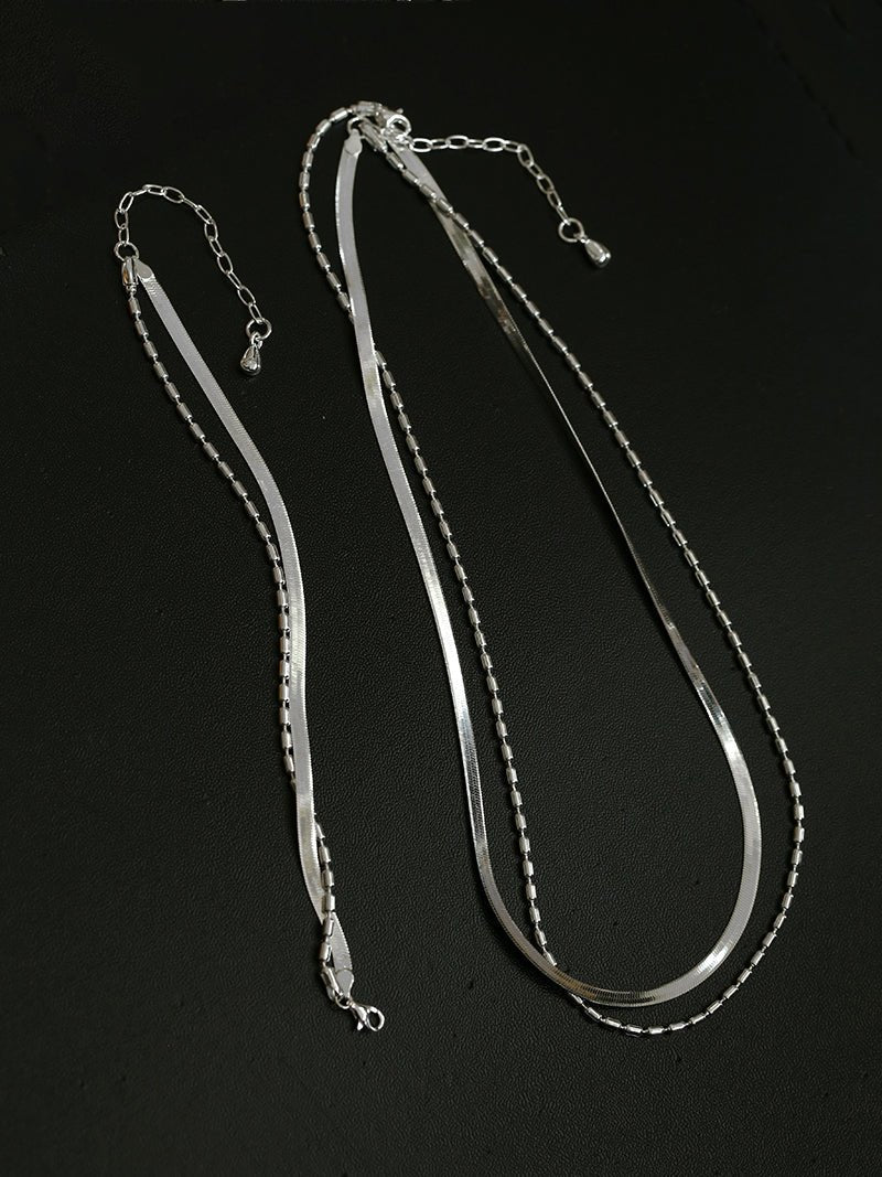 925 Sterling Silver Double Chain Bracelet for Women - Elegant Layered Jewelry for Daily Wear & Special Occasions