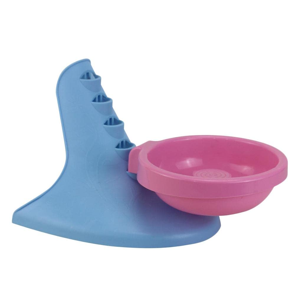 MERISHOPP Adjustable Pet Ladder Slow Feeder Bowl - Anti-Choking Dog & Cat Food Dish for Healthy Eating Habits - Perfect for Small Breeds, Puppies & Fast Eaters at Home or Travel