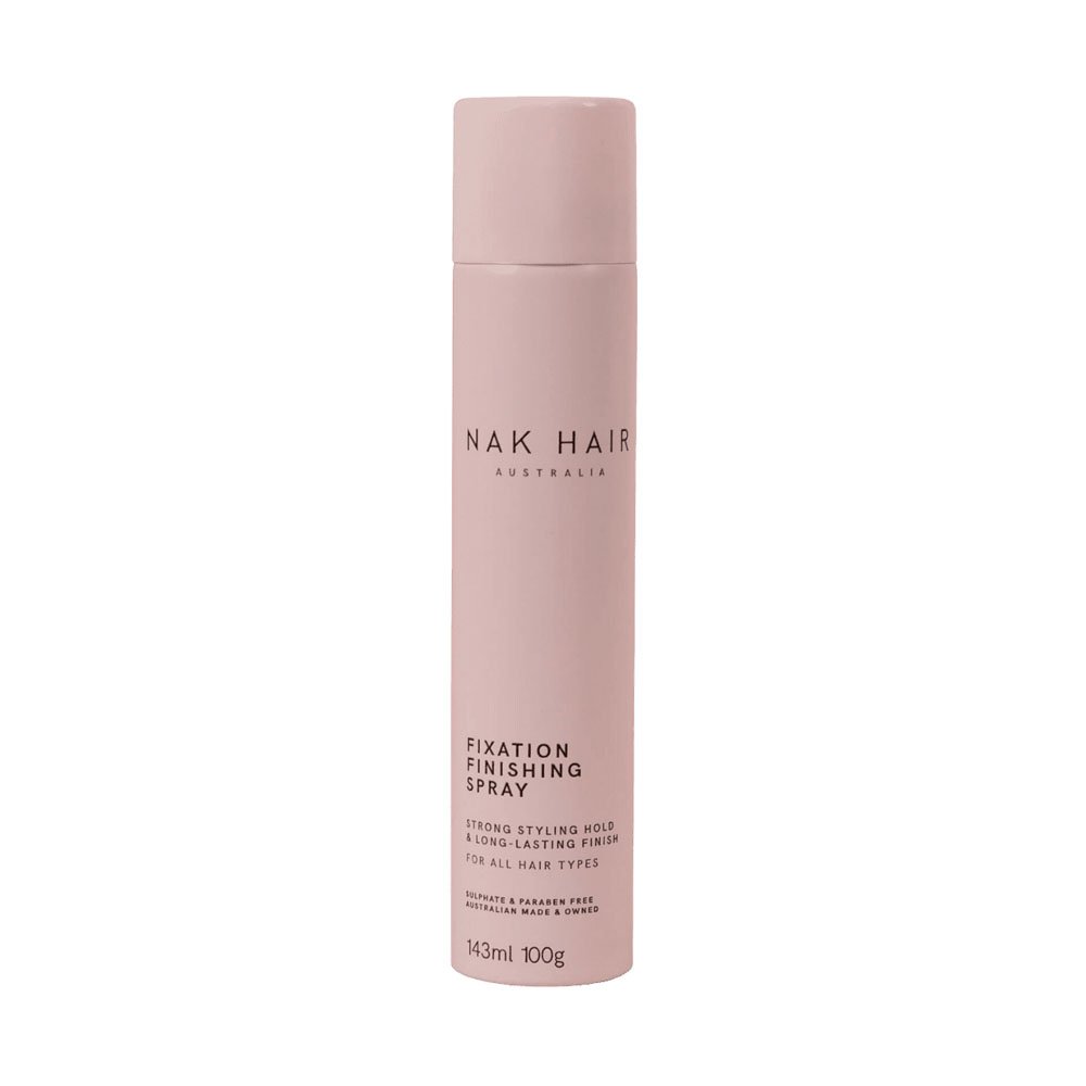 NAK Hair Fixation Finishing Spray 100g - Strong Hold Hairspray for All Hair Types - Perfect for Styling, Volume & All-Day Hold - Salon Quality Hair Spray for Women & Men