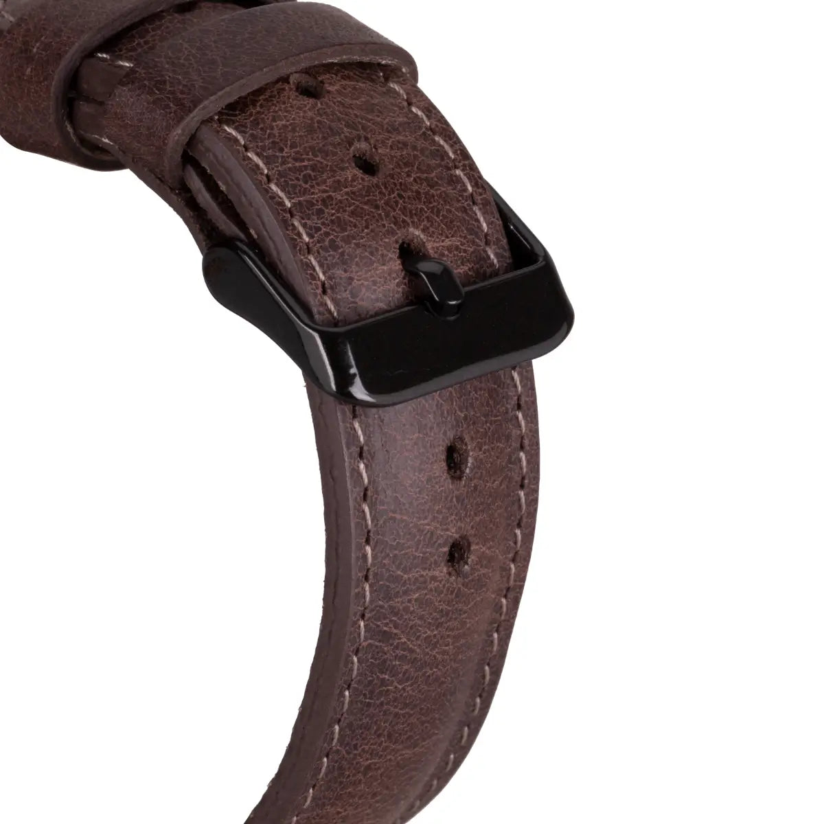 Premium Genuine Brown Leather Apple Watch Band - Classic & Durable Strap for Apple Watch Series 9/8/7/6/SE - Perfect for Business, Casual & Everyday Wear