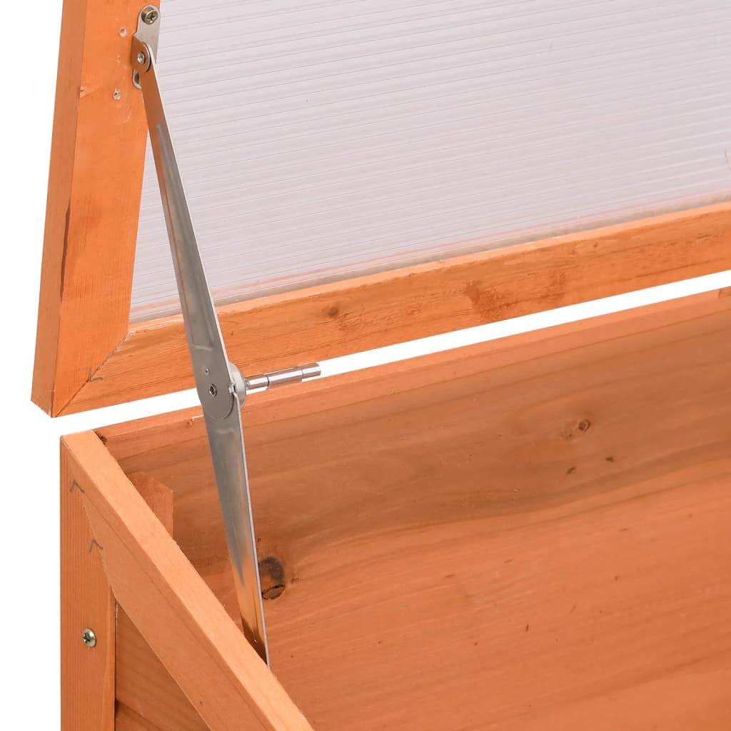vidaXL Wooden Greenhouse with Polycarbonate Panels - Durable & Spacious 70.9