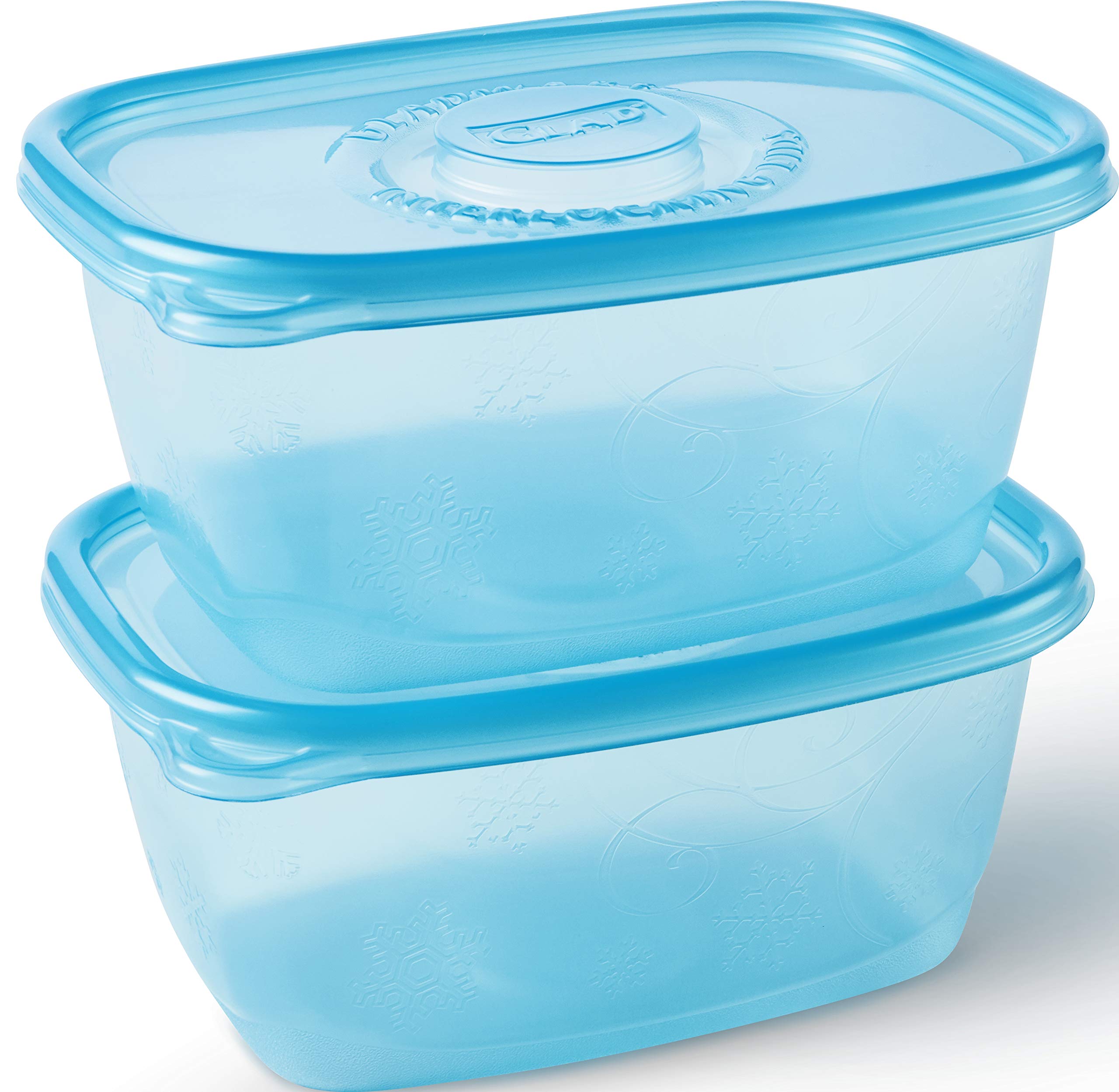 Gladware Freezerware Food Storage Containers - 64oz Large Rectangle BPA-Free Plastic Containers (6-Pack, 12 Containers Total) | Freezer Safe, Leak Proof for Meal Prep, Leftovers & Bulk Food Storage | Perfect for Home, Office & Camping Use
