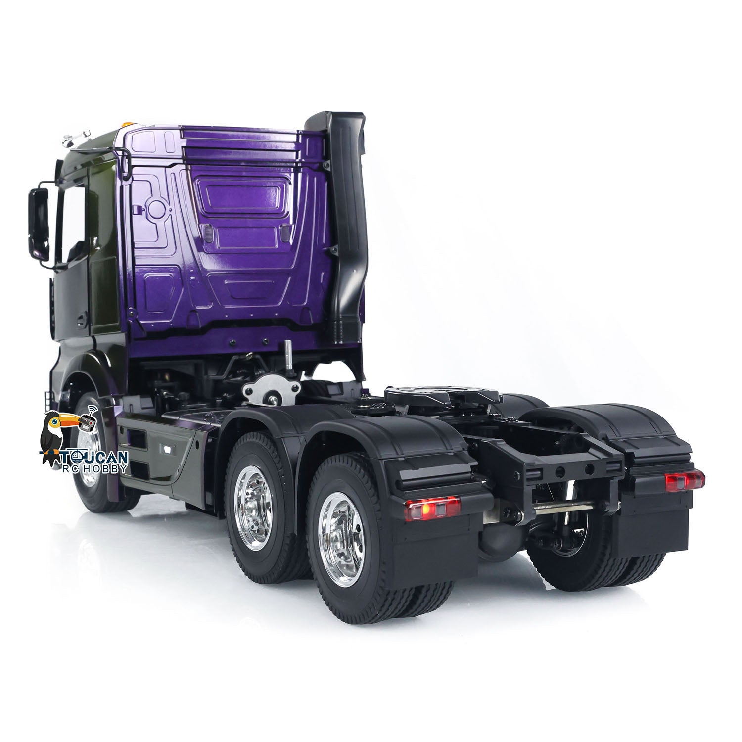 1/14 Scale 6x4 RC Tractor Truck - Remote Control Car with Realistic Light & Sound Effects, Rotating Roof Lights | PNP/RTR Options | Perfect for Construction Site Play, Off-Road Racing & Collector Display