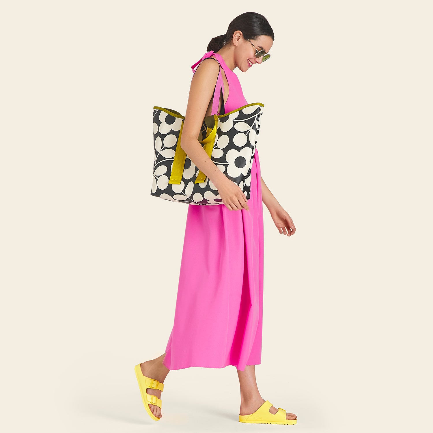 Stylish Carryall Large Tote Bag with Giant Stem Sprig Design - Perfect for Work, Travel, and Everyday Use