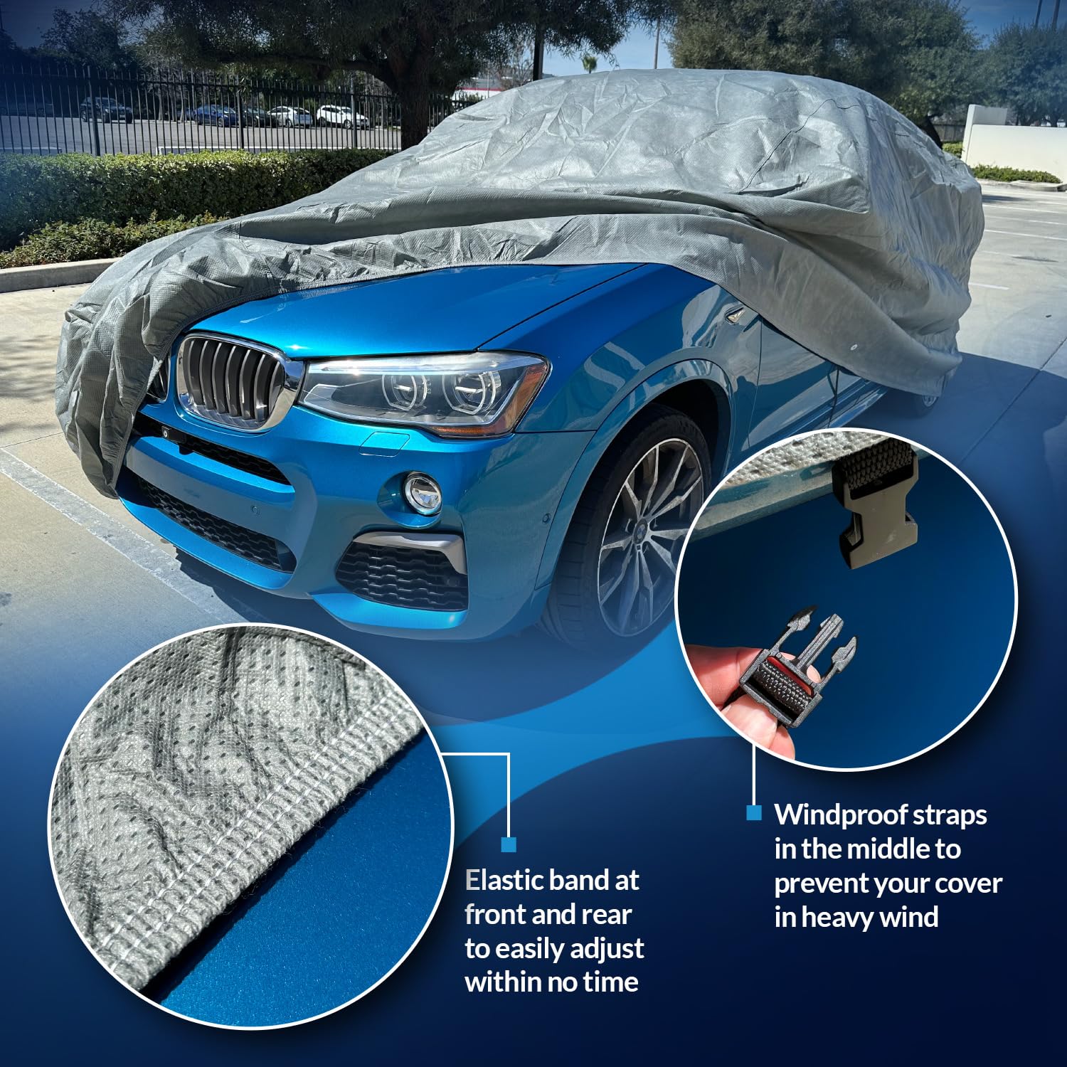 7-Layer All Weather Waterproof Heavy Duty Car Cover for Automobiles - Premium Full Exterior Protection for Indoor & Outdoor Use - Rainproof Car Cover Compatible with 2004-2011 BMW 1 Series - Perfect for Garage Storage, Winter Protection & Long-Term Vehicle Preservation