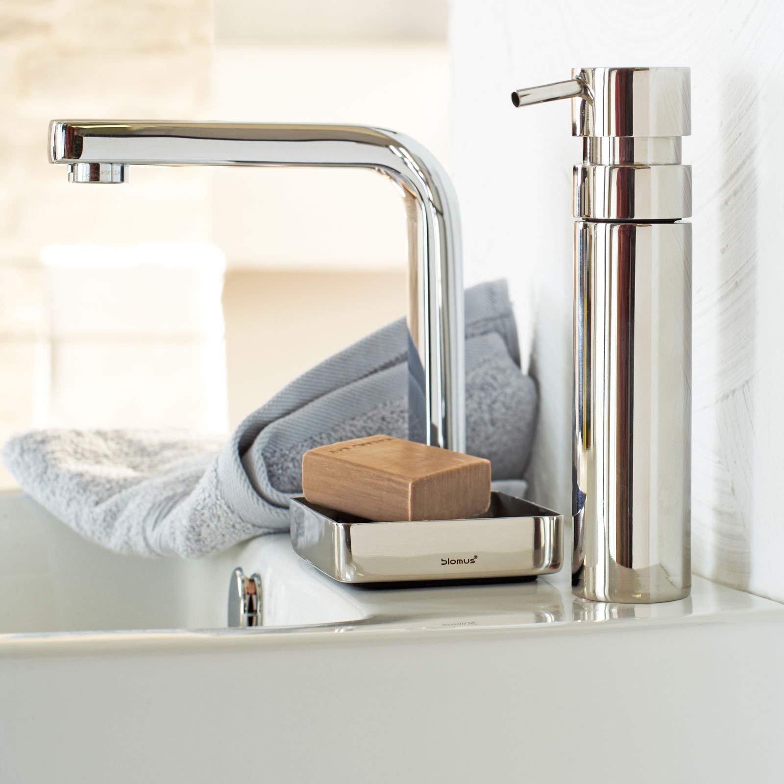 Blomus 68615 Premium Stainless Steel Soap Dispenser - Modern Kitchen & Bathroom Liquid Soap Pump for Hand Wash, Dish Soap, or Lotion Dispenser - Sleek Design for Home, Restaurant, and Office Use