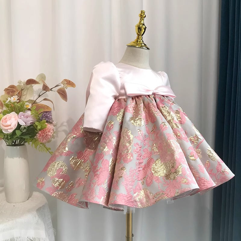 Adorable Baby Girl Embroidered Autumn Dress - Toddler Pageant, First Communion & Princess Party Gown for Special Occasions