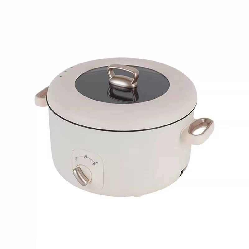 JYYBN Mini Electric Hot Pot - Portable Non-Stick Multi-Cooker with Adjustable Temperature & Lid - Perfect for Travel, Dormitory, Office & Small Space Cooking