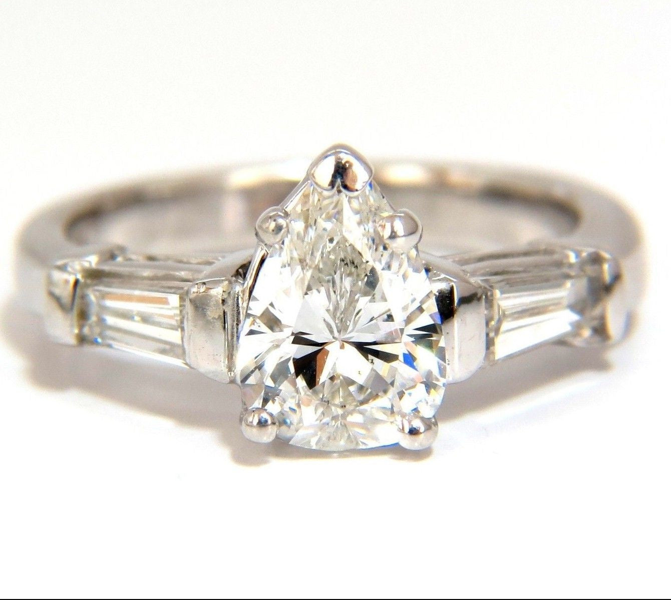 1.74CT GIA Certified Natural Pear Brilliant Diamond Ring - Classic Three Stone Engagement Ring for Women, Perfect for Proposals, Anniversaries & Special Occasions