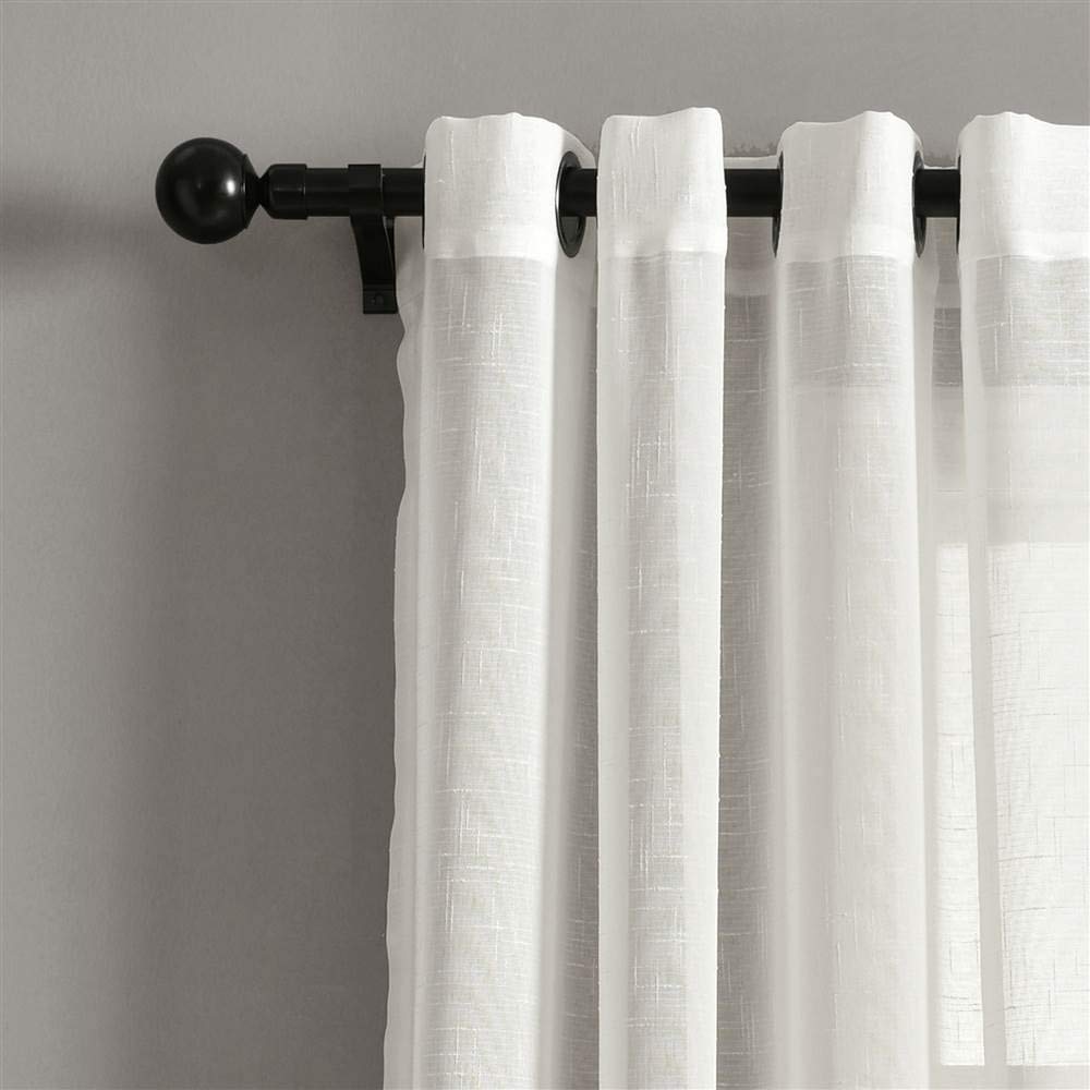 Lush Decor White Sheer Curtains 84x52