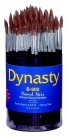Dynasty B-900 White Taklon Paint Brush Set with Short Wood Handle - 12 Pack for Acrylic, Oil & Watercolor Painting - Perfect for Artists, Hobbyists & DIY Projects