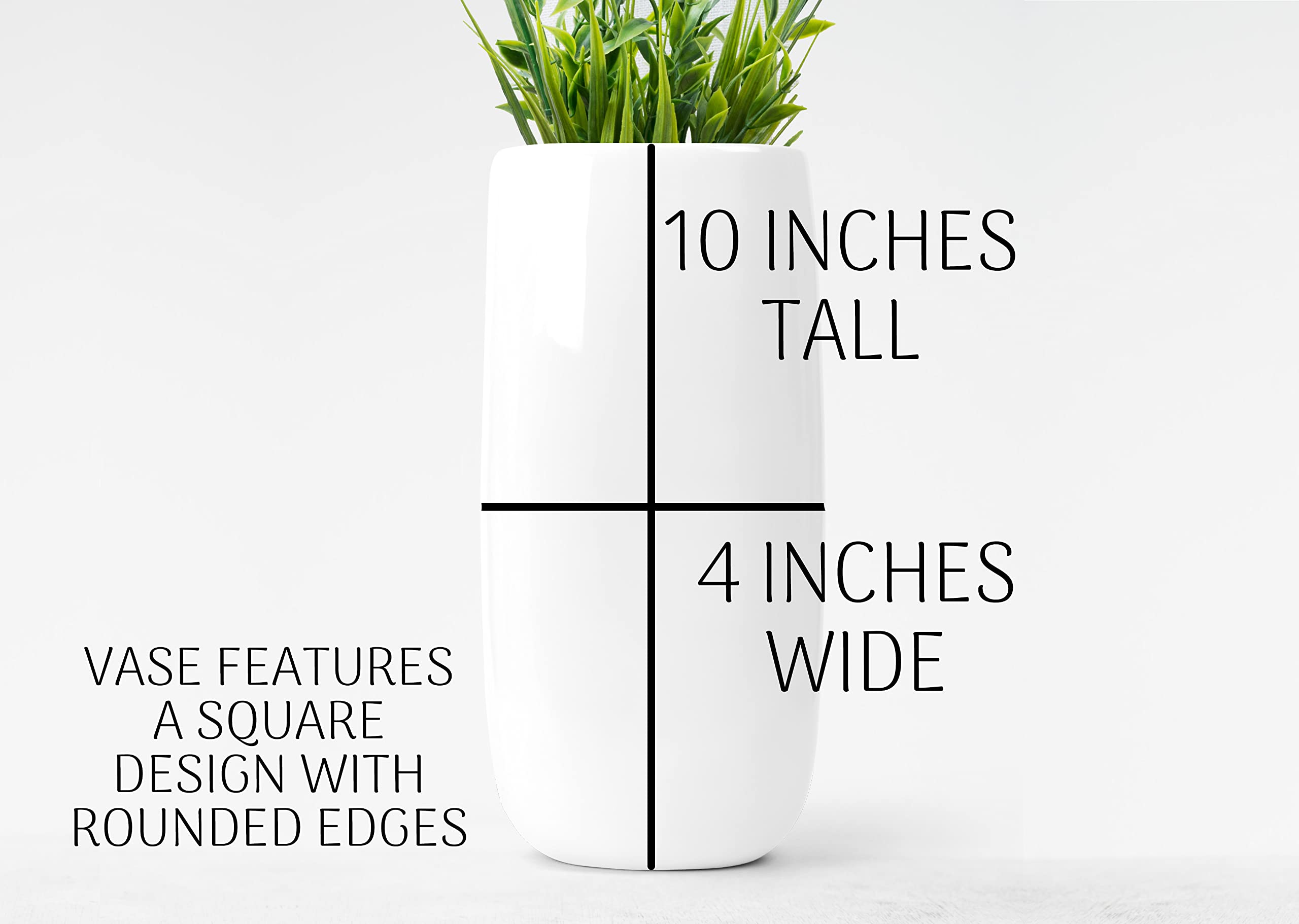 Personalized Ceramic Vase - Custom Engraved Wedding Anniversary Gift for Couples - Unique Home Decor for Living Room, Bedroom & Wedding Centerpiece