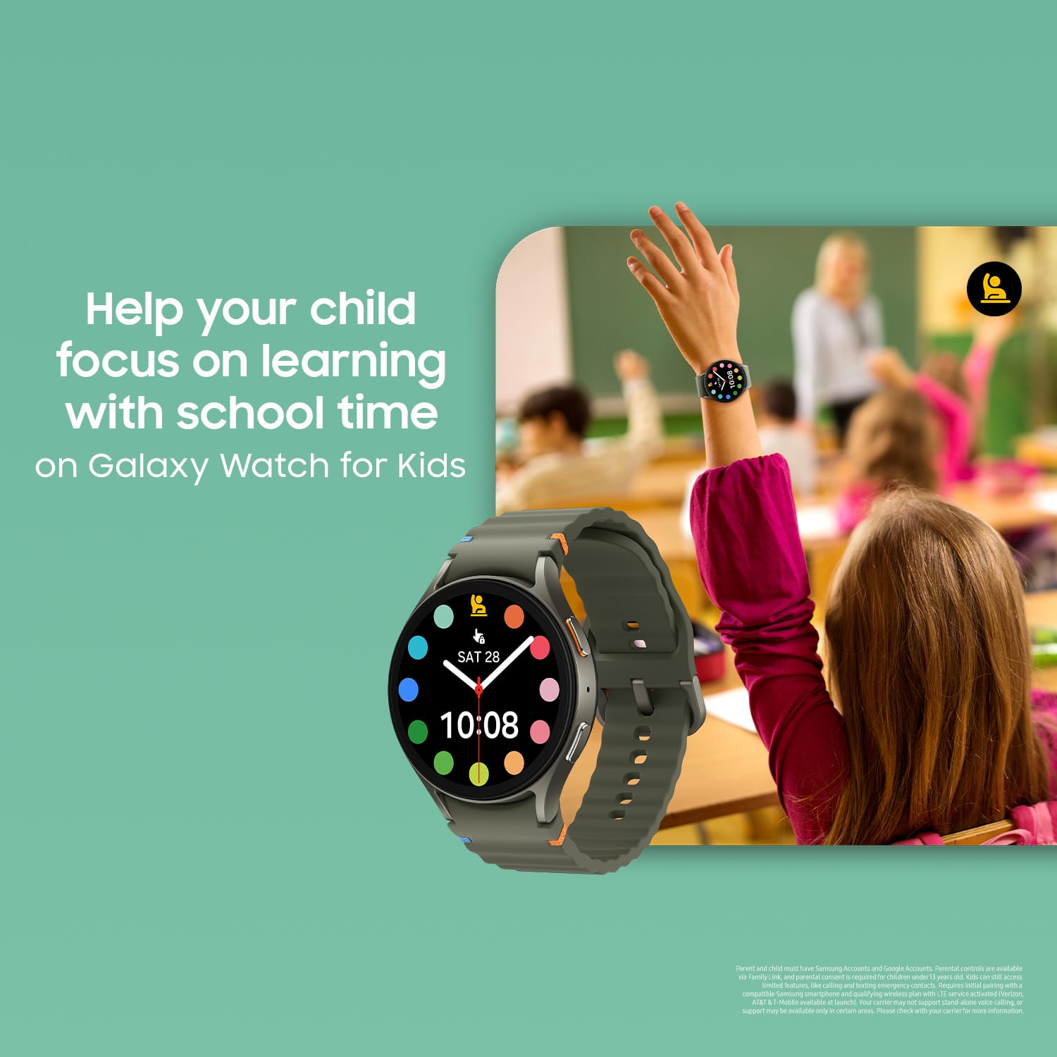 SAMSUNG Galaxy Watch 7 44mm LTE AI Smartwatch with Energy Score & Wellness Tips - Heart Rate, Sleep & Fitness Tracker (2024 US Version, Green) - Perfect for Workouts, Running & Daily Health Monitoring