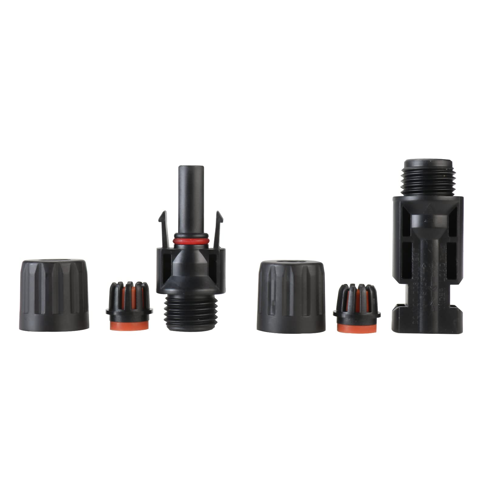 100PCS Solar Panel Connectors - 50Pairs IP67 Waterproof MC4 Male/Female Connectors for Solar Power Systems | Ideal for RV, Off-Grid & Home Solar Panel Installations