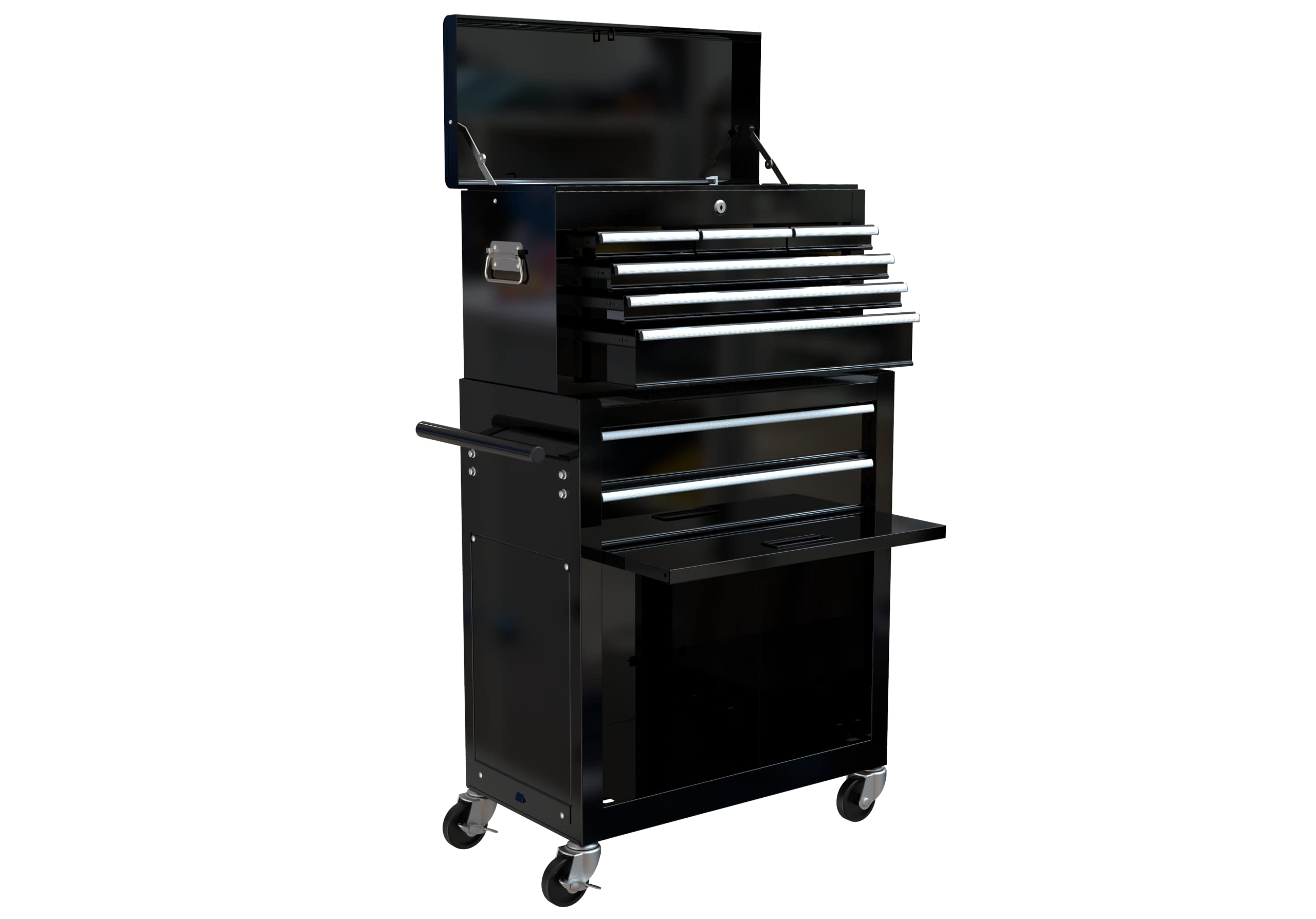 Large Capacity Rolling Tool Cabinet with Wheels & Drawers - Heavy Duty Removable & Stackable Tool Trolley Organizer for Garage, Workshop, Warehouse - Perfect for Mechanics, DIY Enthusiasts & Professional Contractors