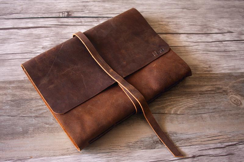 Personalized Best Memory Books - Full Grain Leather Photo Album for Weddings, Anniversaries & Baby Keepsakes | Premium Scrapbook for Cherished Moments