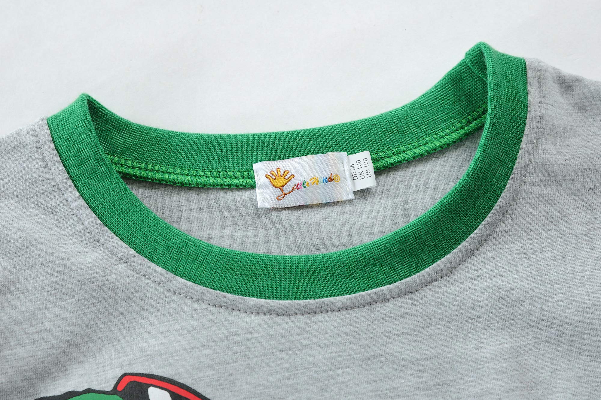 Boys' Cotton Pajama Set with Monster Truck & Dinosaur Print - 2-Piece Toddler Sleepwear for Ages 2-7 - Soft & Comfortable Kids' PJs for Bedtime & Lounging