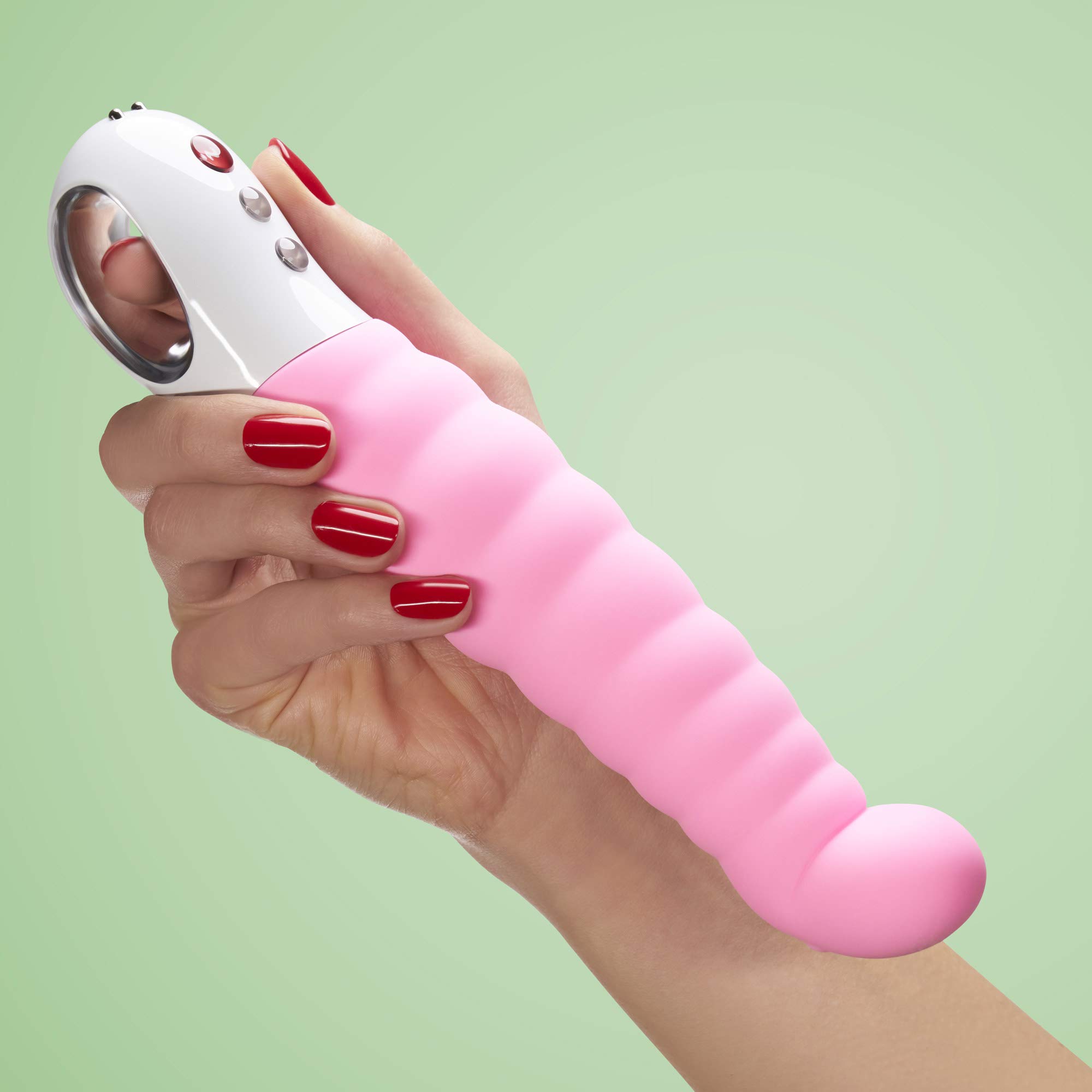 Premium Rechargeable Silicone Vibrator - FUN FACTORY G5 Series Luxury Adult Toy for Women & Men | Waterproof, Body-Safe Dildo with Powerful Vibrations | Perfect for Couples Play, Solo Pleasure & Sensual Exploration (Patchy Paul Pink)