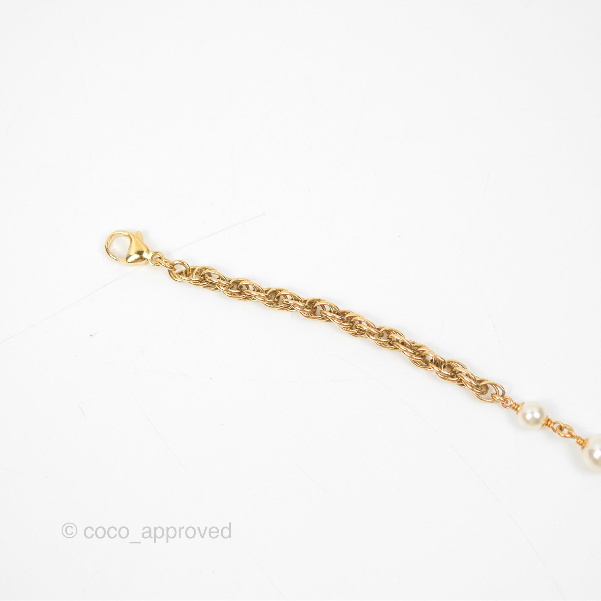 Chanel CC Pearl Pink Beaded Necklace in Gold Tone - Elegant Fashion Jewelry for Women, Perfect for Parties, Weddings & Special Occasions