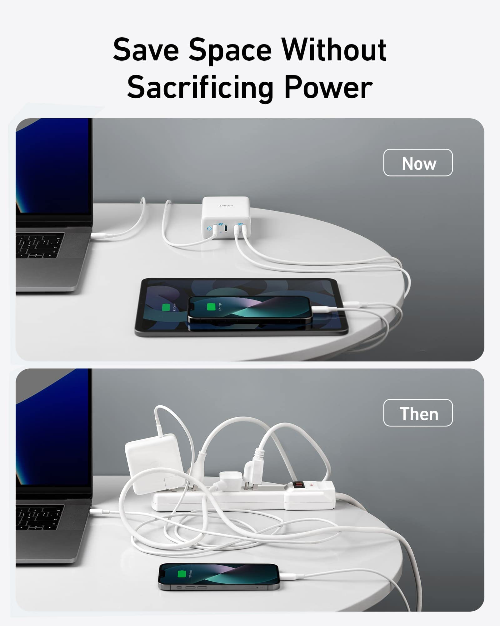 Anker USB C 120W 4-Port Fast Charger - PowerPort III Charging Station for MacBook Pro/Air, iPhone 15/14/13 Series, Galaxy, Pixel, iPad - Compact Desktop Charger for Home, Office & Travel