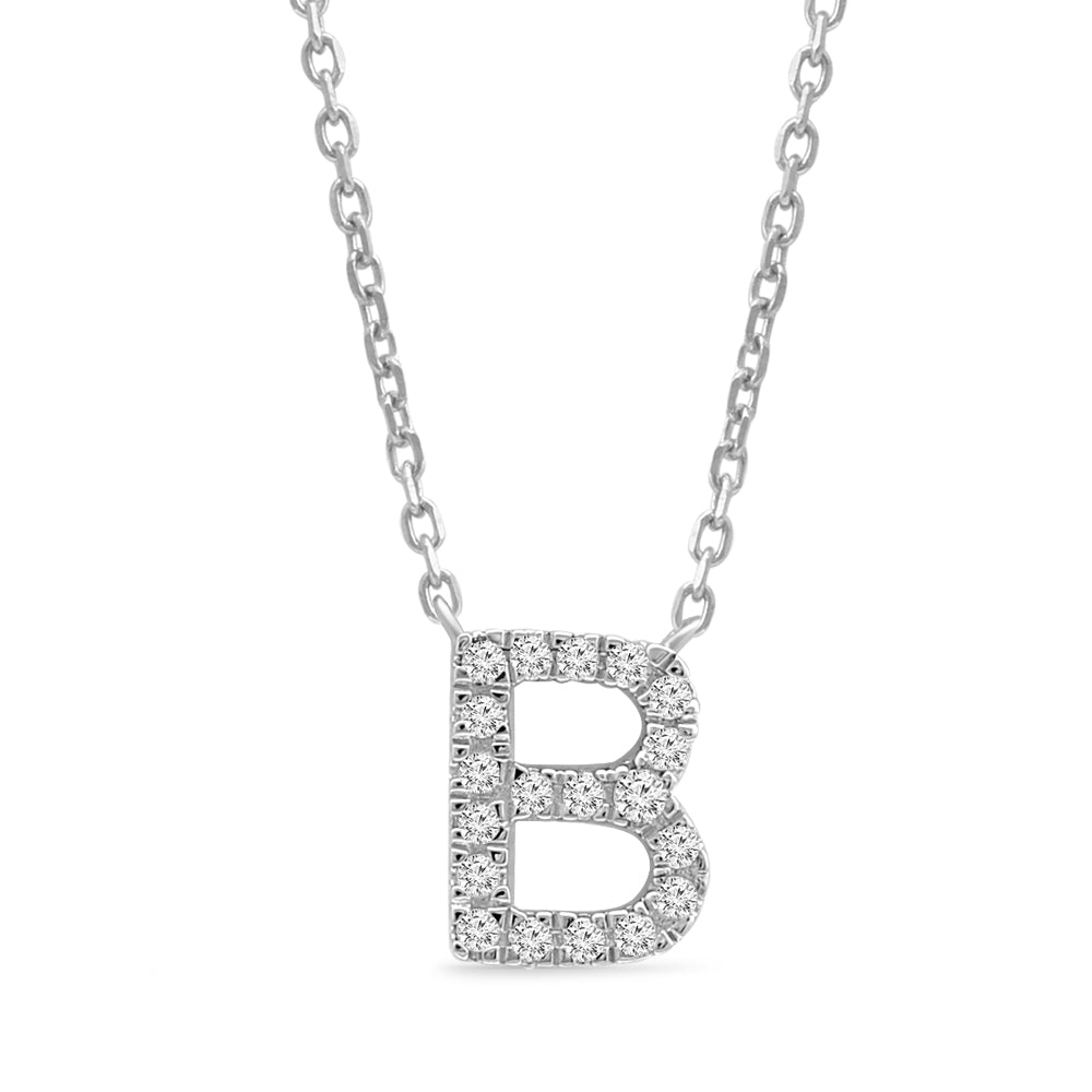 14K Yellow Gold Diamond Initial Charm Necklace - Personalized Classic Jewelry for Women | Perfect Gift for Birthday, Anniversary & Valentine's Day