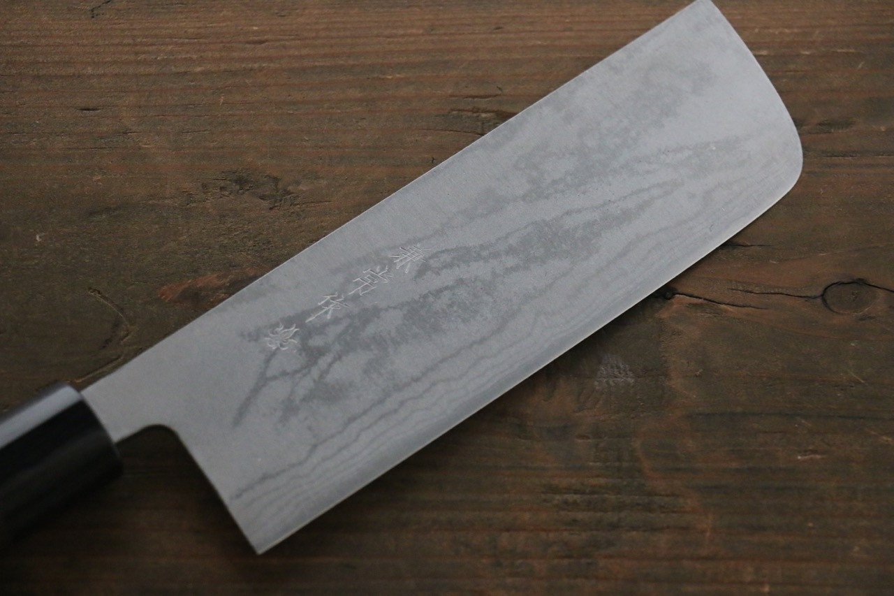 Premium Kanetsune White Steel No.2 11-Layer Damascus Nakiri Japanese Chef Knife 165mm (6.5