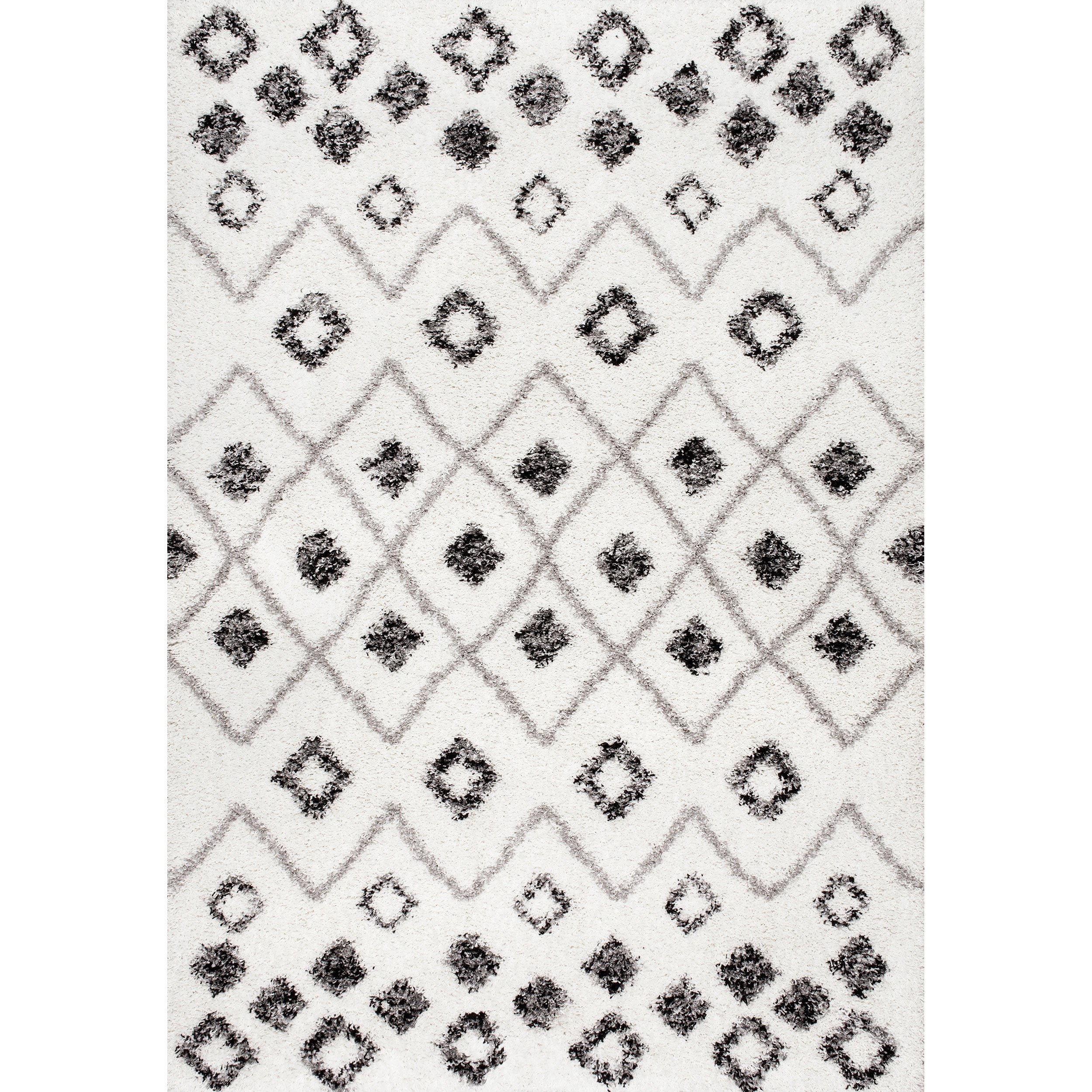 nuLOOM Cicely Shaggy Area Rug 4x6 Feet Soft Plush Grey - Perfect for Living Room, Bedroom & Cozy Home Decor
