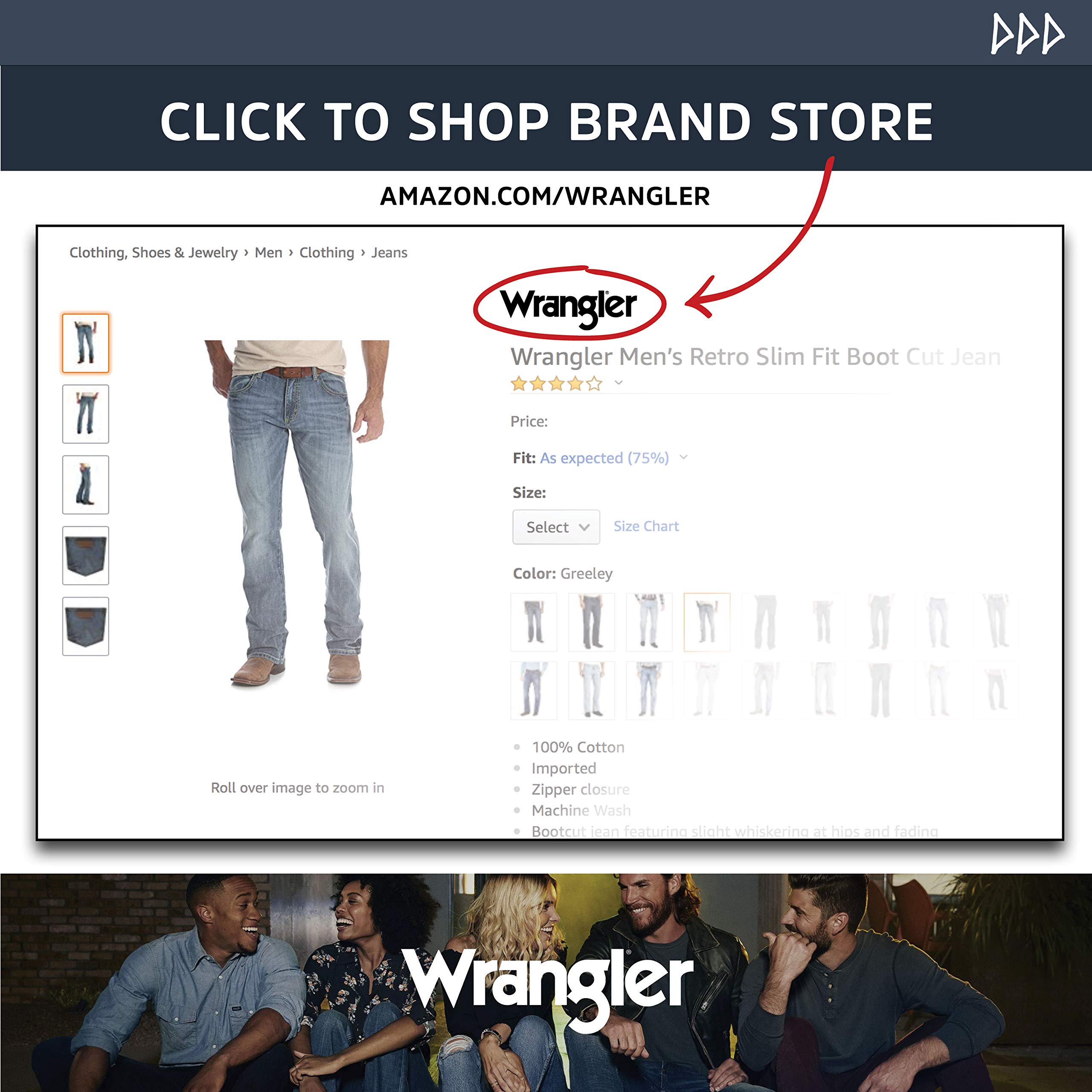 Wrangler Men's Western Style Lined Denim Jacket - Classic Cowboy Workwear for Outdoor, Ranch & Casual Wear