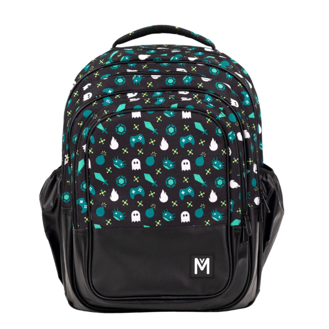 Montii.Co Gaming Backpack - Durable Laptop Backpack for Gamers with USB Charging Port - Perfect for Travel, School & Esports Events