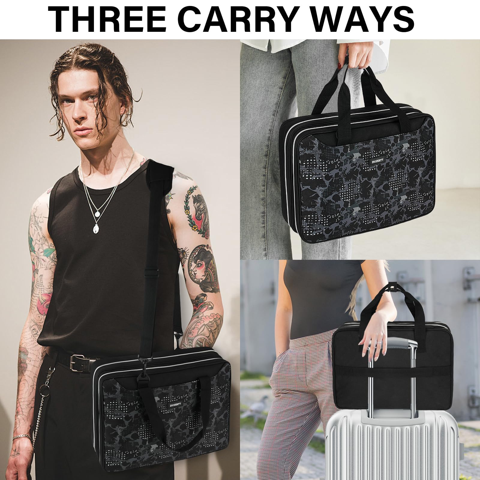 Professional Black Tattoo Travel Case for Equipment & Supplies - Portable Artist Organizer Bag for Tattoo Kits, Needles, Ink & Tools | Perfect for Tattoo Artists, Studios & Mobile Tattooing