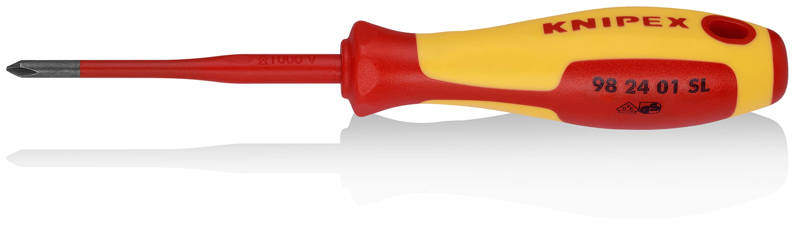 Knipex 98 24 01 SL Phillips Screwdriver Slim PH1 - Precision Screwdriver for Electronics, Jewelry & Small Appliances Repair