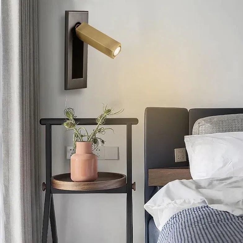 Rectangular Warm White Black Spotlight for Bedroom - Dimmable LED Wall Light for Living Room, Hallway & Home Decor