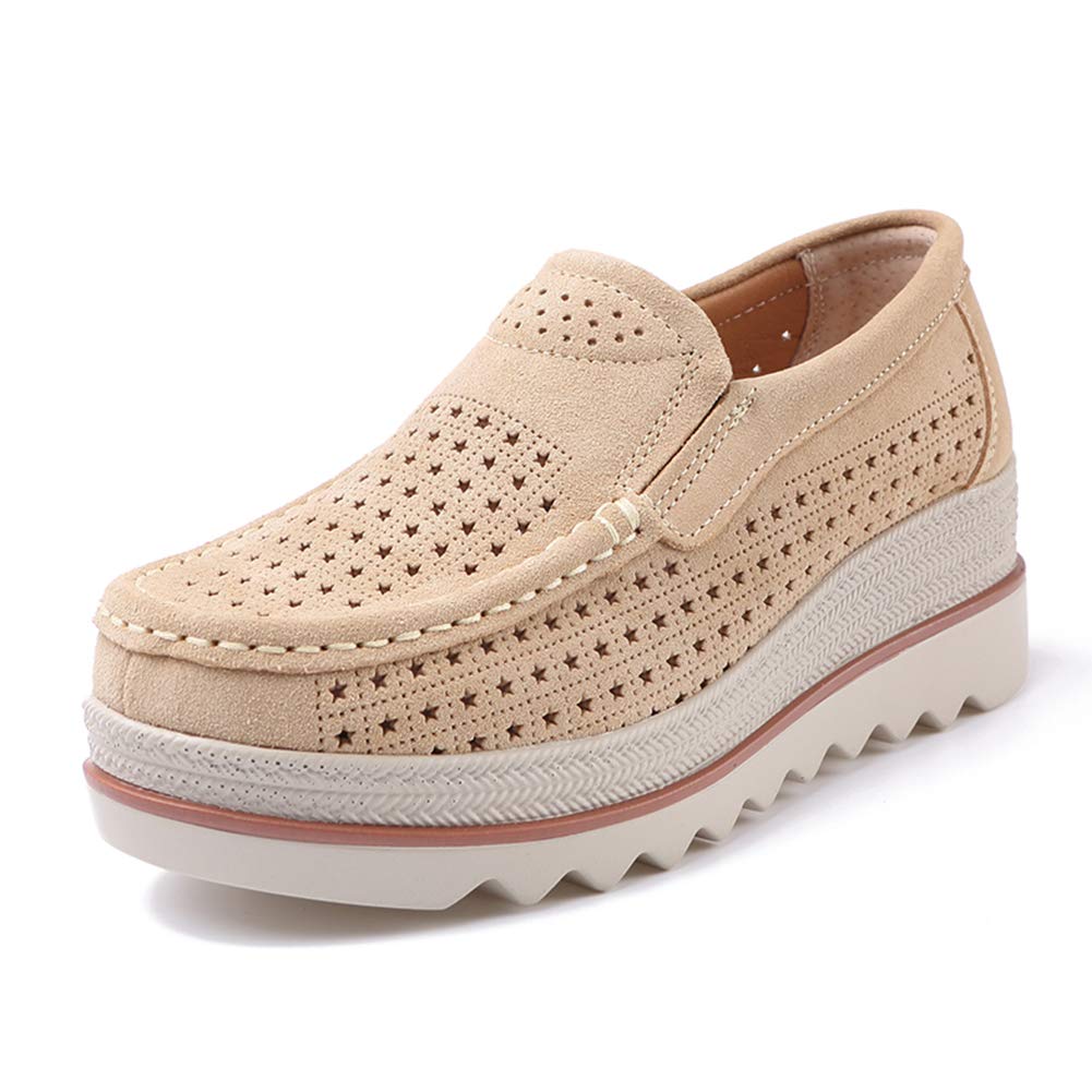 Ruiatoo Women's Slip-On Loafers - Comfortable Thick Soft Platform Shoes for Business Casual & Walking | Office, Travel & Everyday Wear