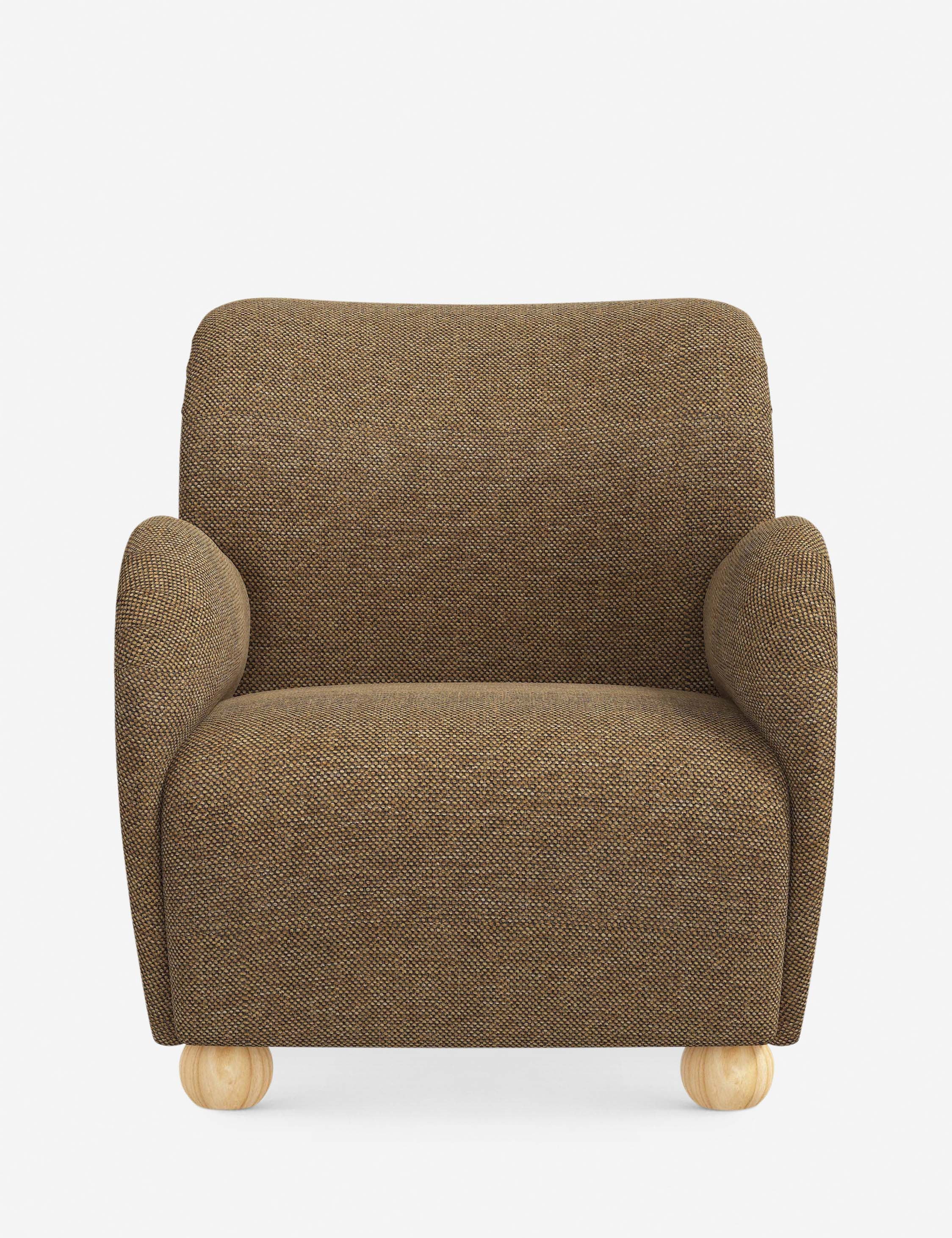 Modern Baird Accent Chair - Mid-Century Inspired Upholstered Armchair with Wooden Legs for Living Room, Bedroom or Office - Perfect for Reading Nook, Lounge Area & Home Decor