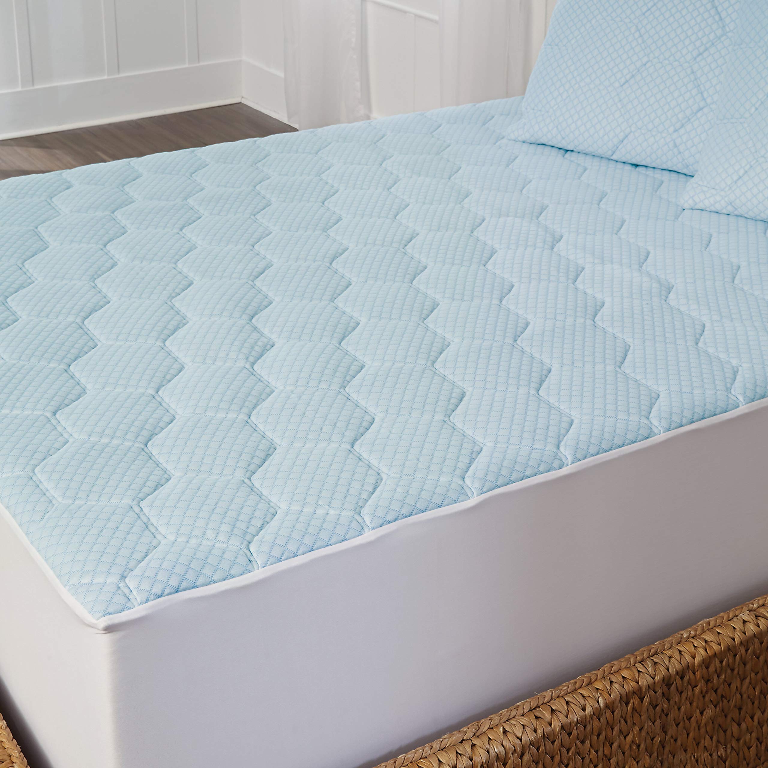 2 Inch Cooling Gel Memory Foam Mattress Pad Queen Size - Breathable Mattress Topper for Hot Sleepers, Pressure Relief & Back Pain - Perfect for Bedroom, Guest Room & Dorm Use