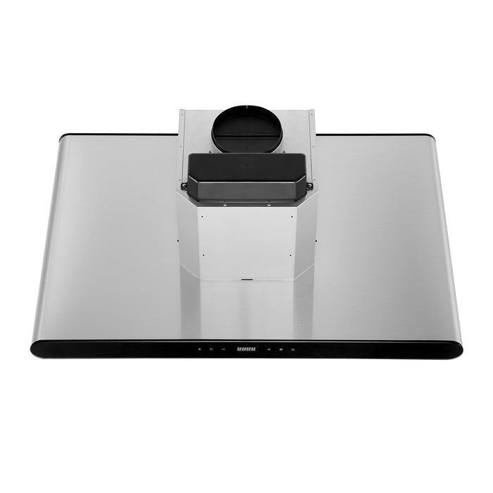 Empava 36 Inch Stainless Steel Ducted Island Mount Range Hood - 36RH10 - Powerful Kitchen Ventilation for Open Concept Homes & Modern Kitchens