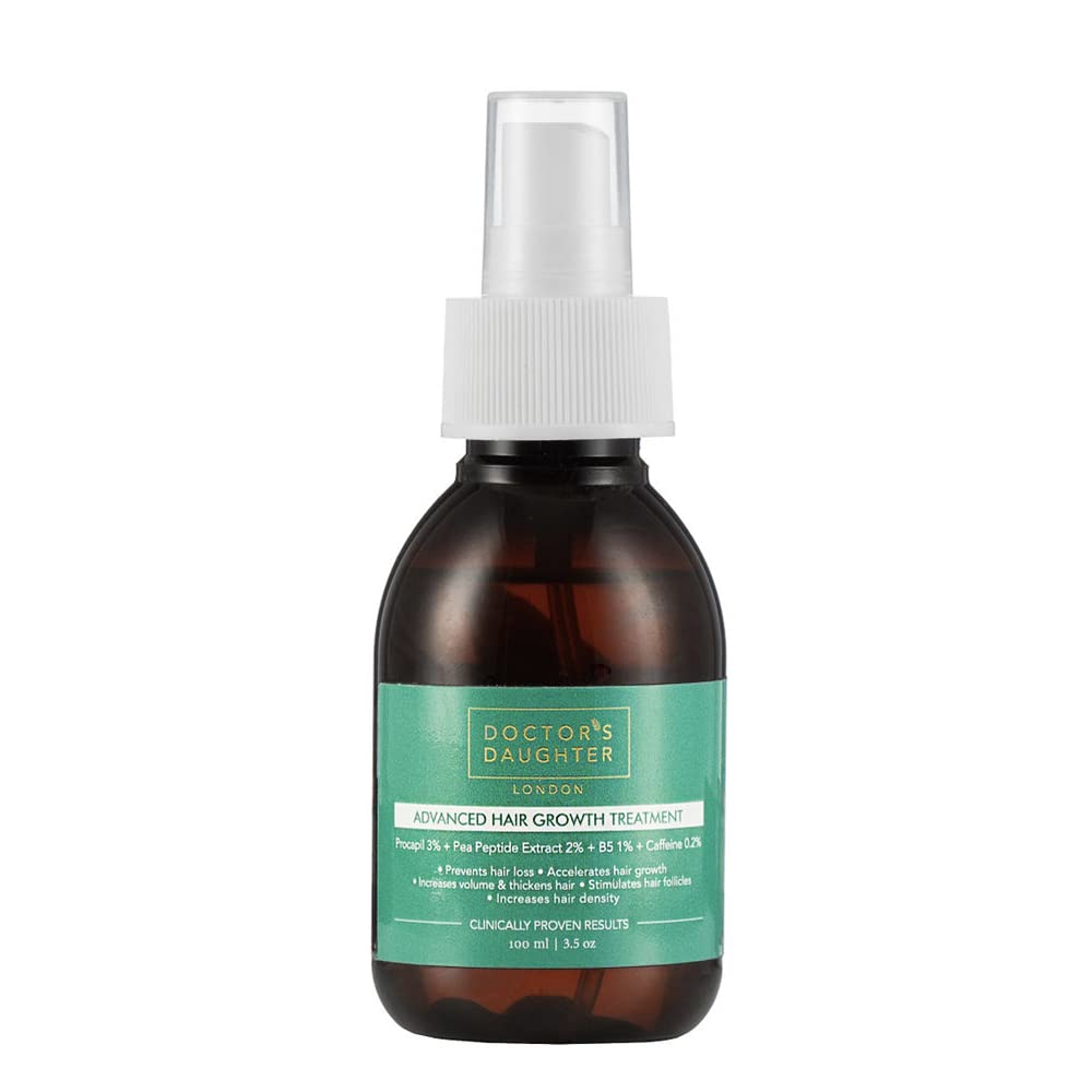 Doctor's Daughter Hair Growth Serum with Rosemary Oil Extract - Natural Hair Loss Treatment for Men & Women - Organic Hair Regrowth Spray with Biotin, Pea Protein & Caffeine | Promotes Thicker, Healthier Hair for Daily Use & Styling