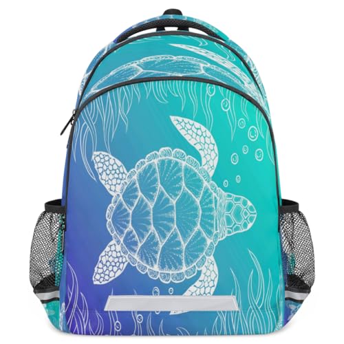 Sea Turtle Line Art Style