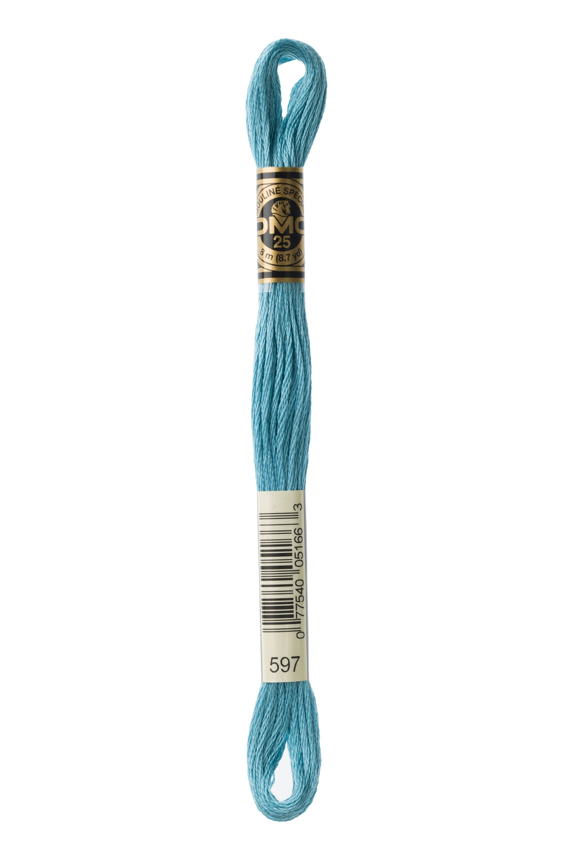 DMC 597 Cotton Embroidery Floss - 100% Mercerized Cotton Thread for Cross Stitch, Needlework & Hand Embroidery - Perfect for DIY Crafts, Scrapbooking & Home Decor Projects