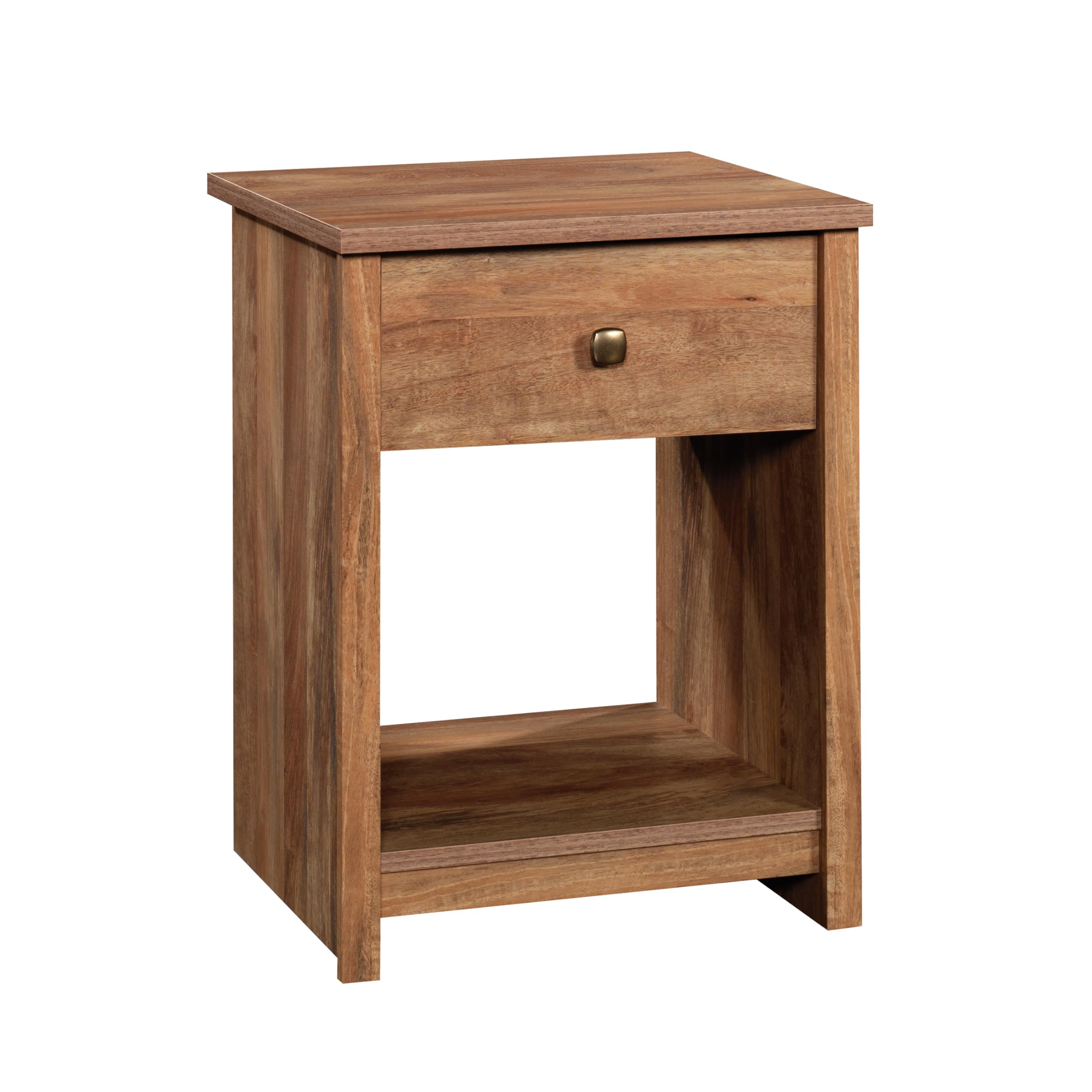Sauder River Ranch Night Stand with Drawer - Farmhouse Style Bedside Table in Sindoori Mango Finish - Perfect for Bedroom, Guest Room, and Home Decor