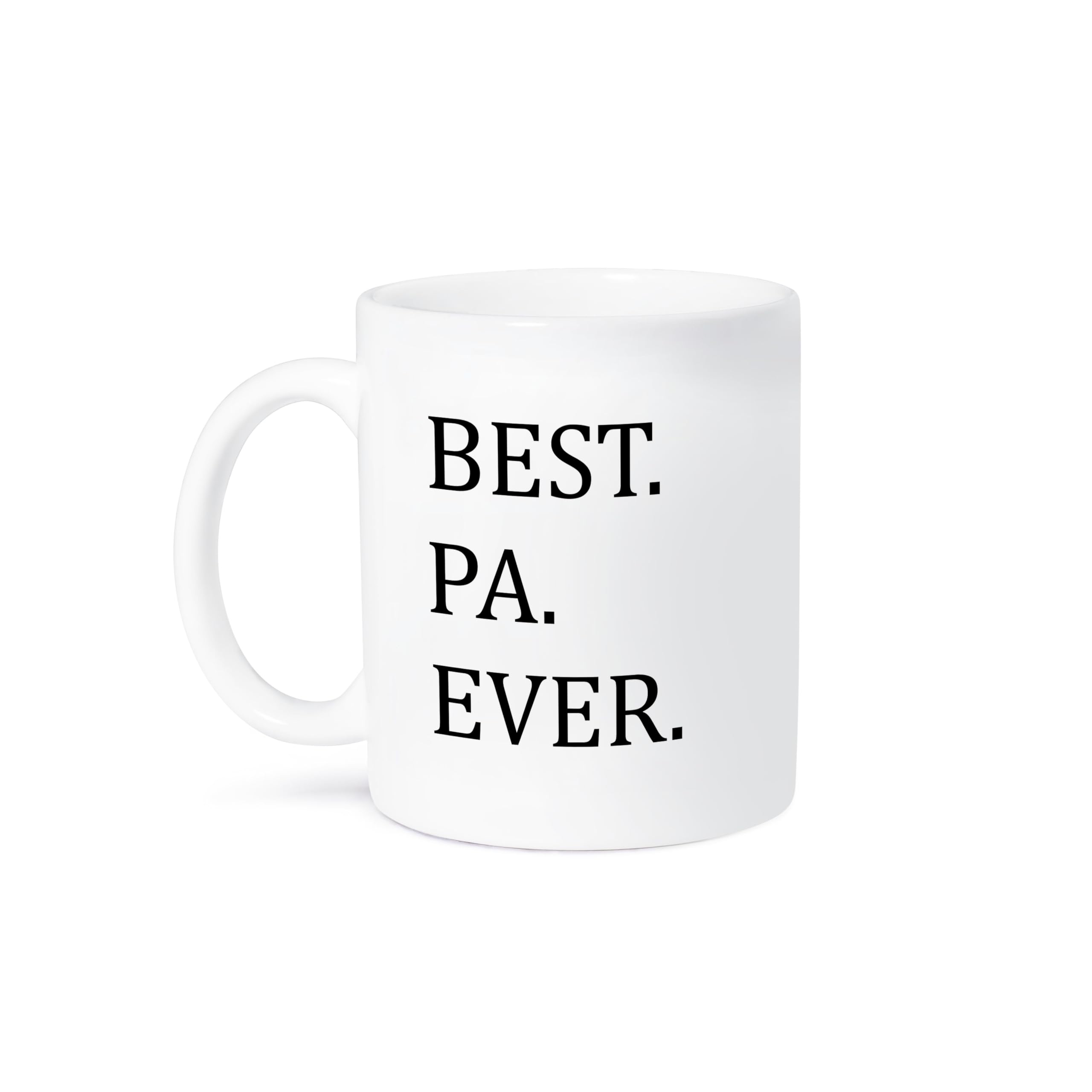 Best Dad Ever Coffee Mug - 15oz Two-Tone White Ceramic Cup for Father's Day, Birthday & Gifts | Heartwarming Present for Papa | Perfect for Morning Coffee, Office Use & Special Occasions