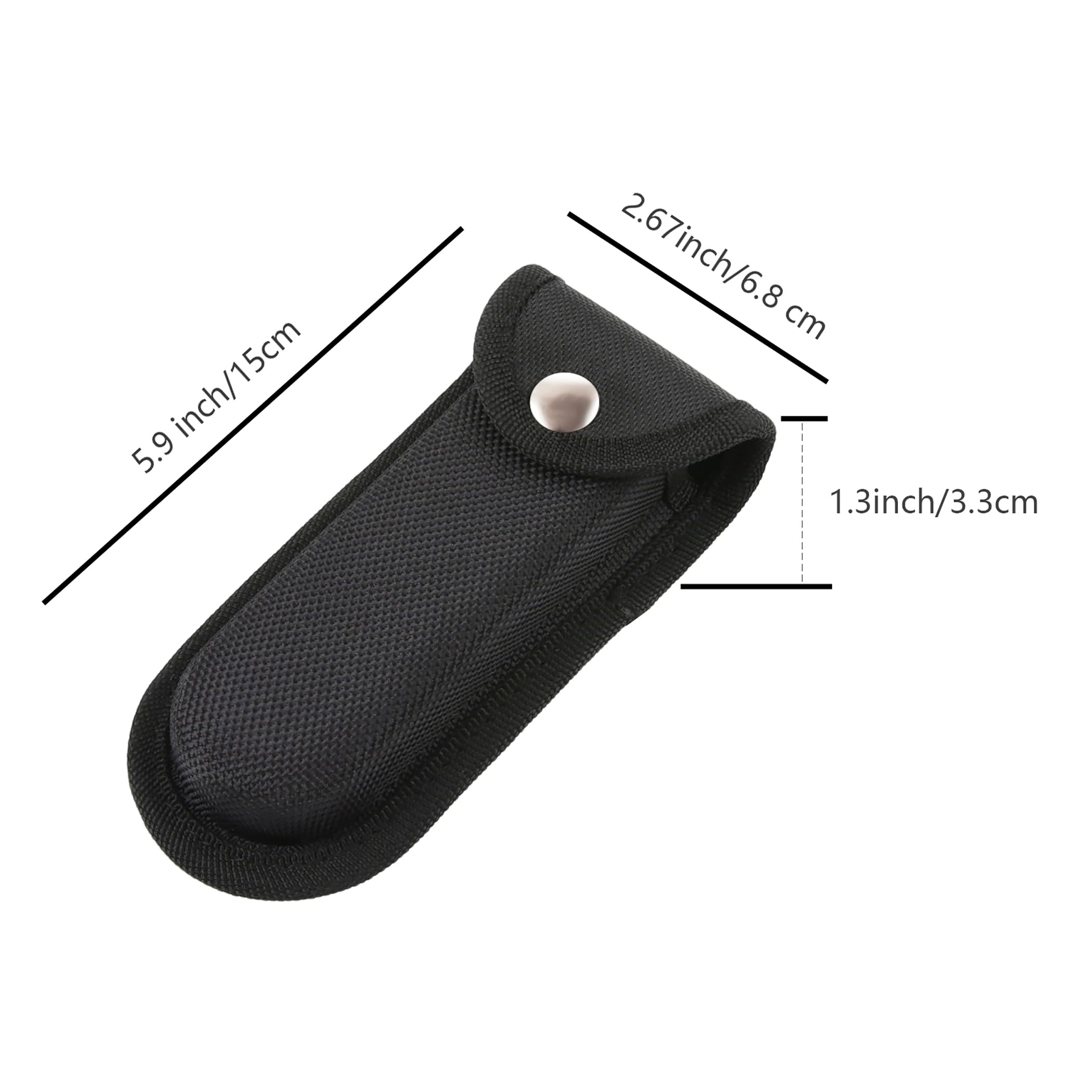 2Pcs Nylon Pouch with Belt Loop for 5.1inch/13cm Multitool & Folding Knife - Durable Knife Sheath for Leatherman Tools, Pocket Knife Holder Holster (Large Size) - Perfect for Camping, Hiking & Outdoor Adventures