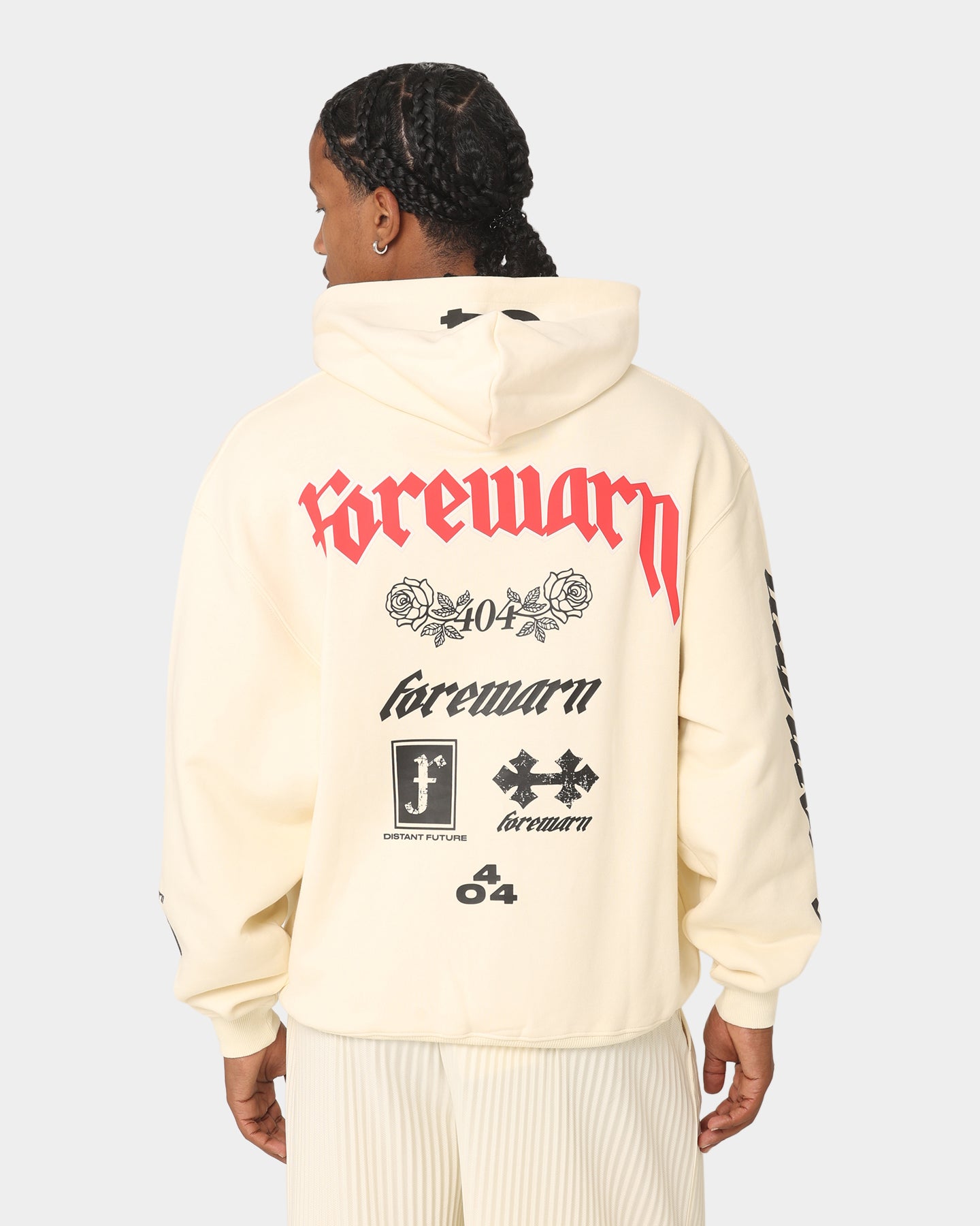 404 Forewarn Hoodie Off White - Stylish Unisex Pullover for Streetwear & Urban Fashion | Perfect for Casual Outfits, Gym, and Outdoor Activities