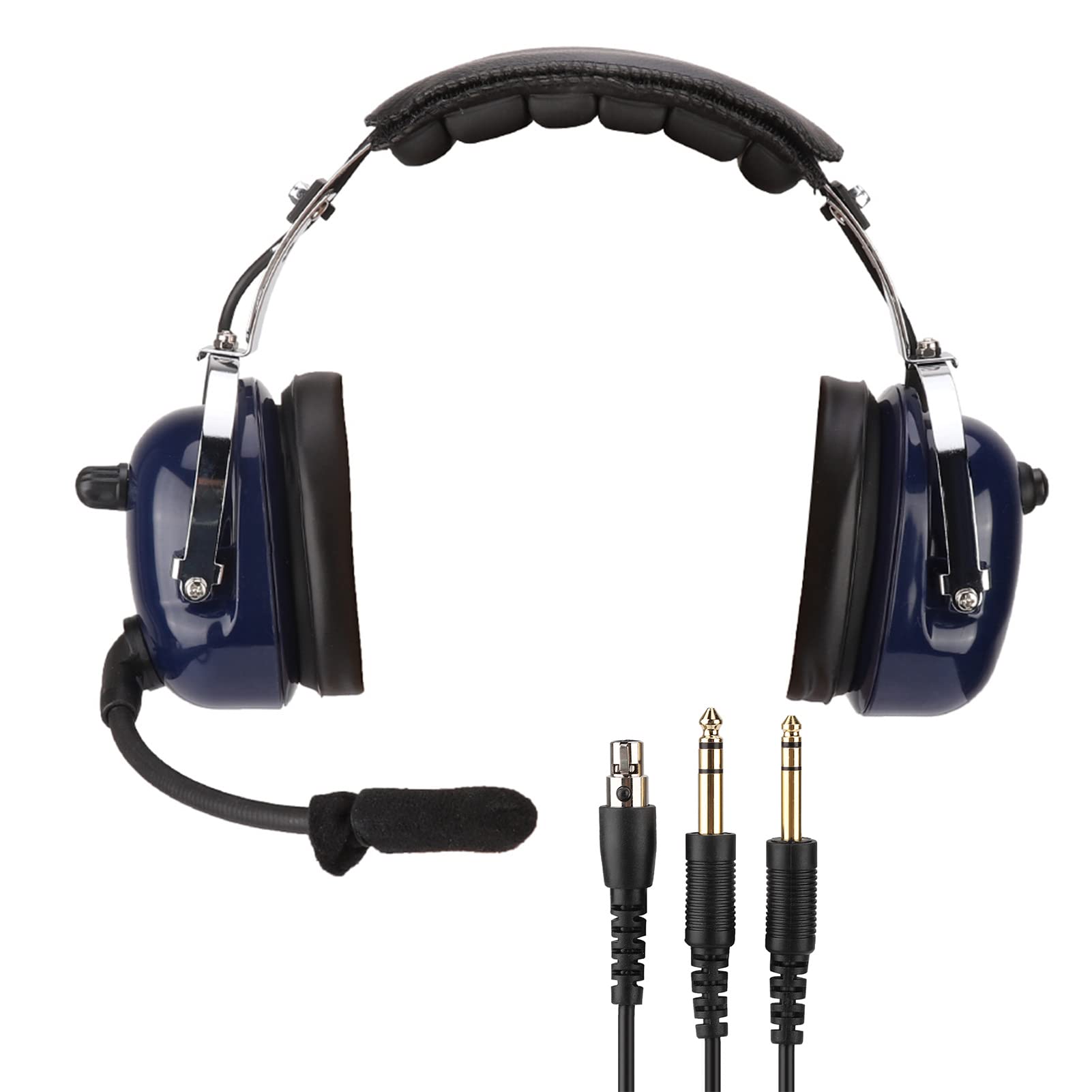 Professional Aviation Helmet for Pilots - Dual Grip Design, Adjustable Headband & 3.5mm Noise Cancelling Headset - Perfect for Flight Training, Helicopter Flying & Airshows