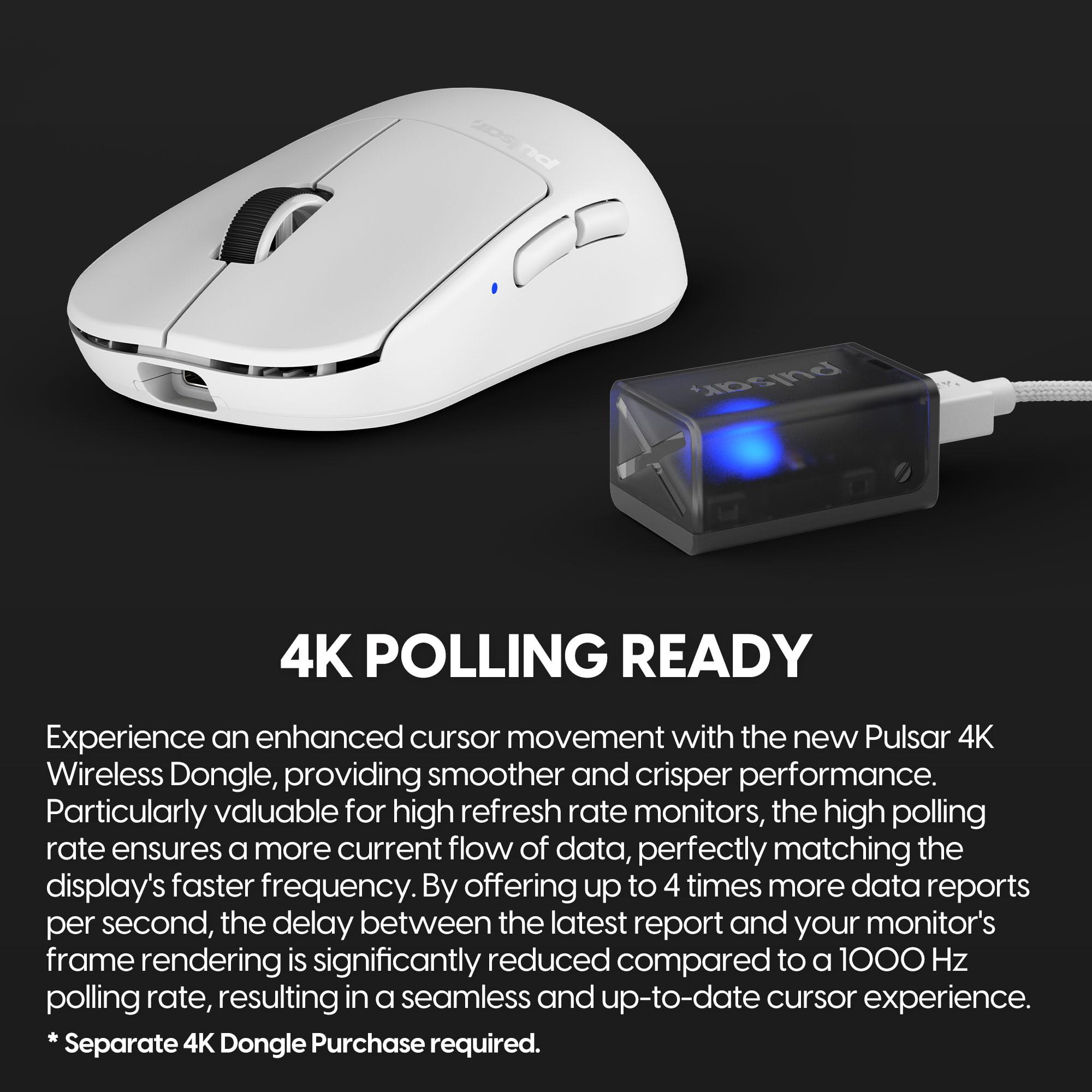 Pulsar X2H Mini Wireless Gaming Mouse - Ultra Lightweight 52g Symmetrical Design, Optical Switches, 26000 DPI PAW3395 Sensor, 2.4Ghz 1ms Response - Perfect for FPS, MOBA & Esports Gaming (White)