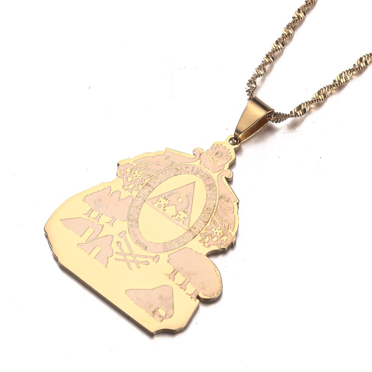 Honduras Map Pendant Necklace for Women & Girls - Handmade Honduran Jewelry - Perfect for Travel Lovers & Cultural Gifts