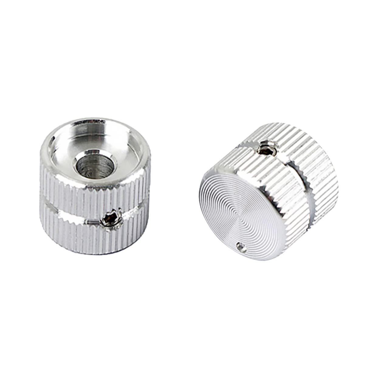 Milisten Solid Volume Tone Control Knobs for Electric Guitars - Premium Metal Round Guitar Parts with Silver Alloy Finish - Perfect for DIY Guitar Repair, Upgrade & Customization