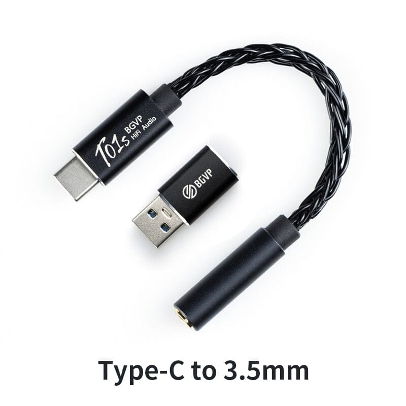 BGVP T01s HiFi DAC Headphone Amplifier - USB Type C to 2.5mm/3.5mm/4.4mm & Lightning to 3.5mm Audio Adapter for iPhone, Android - Perfect for Music Lovers, Audiophiles & Gaming Enthusiasts